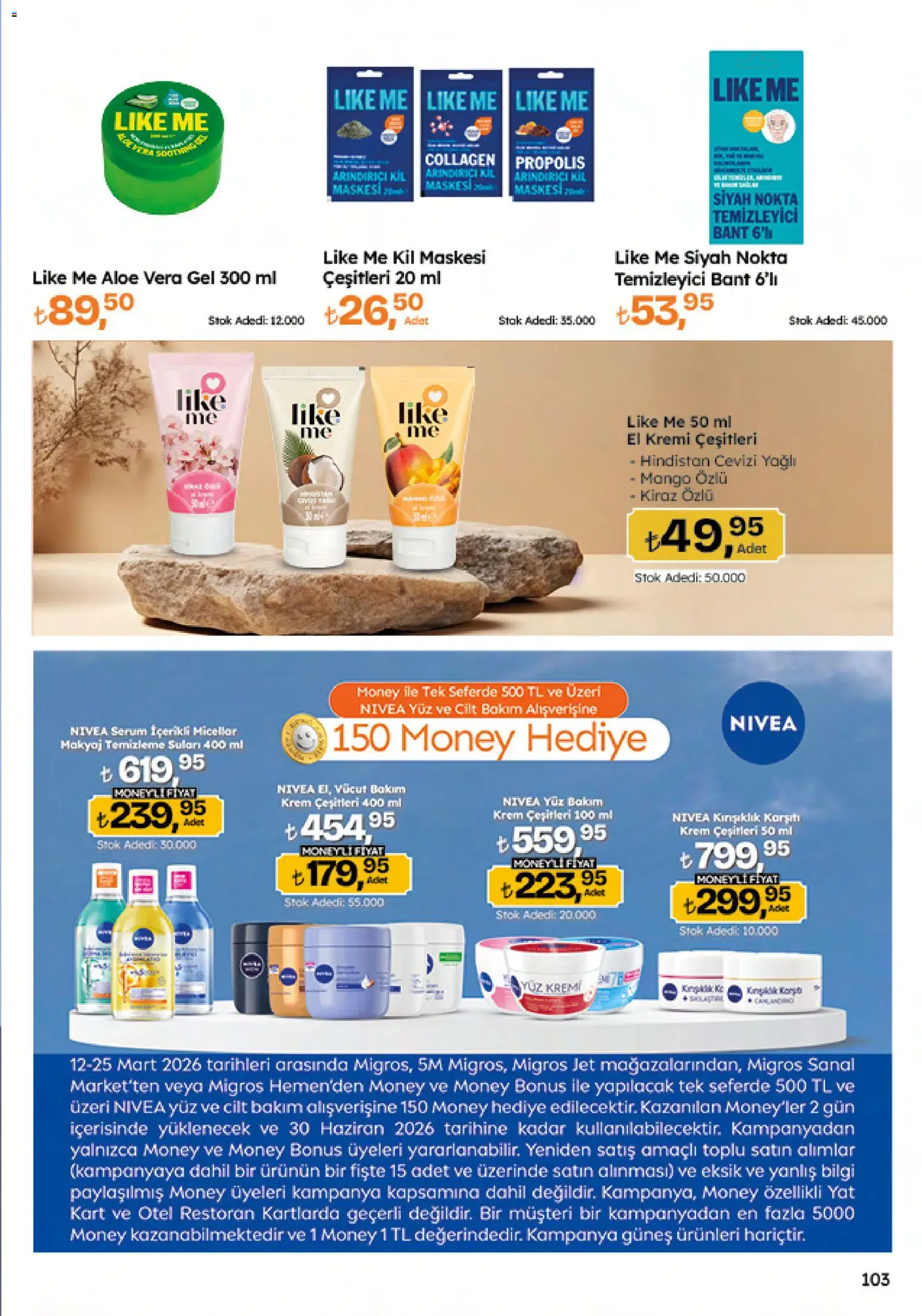 Migros Katalog - 5M Migroskop Dijital - 12.03.2026 tarihinden itibaren geçerlidir | Sayfa: 103 | Ürünler: El kremi, Makyaj, Mango, Kiraz
