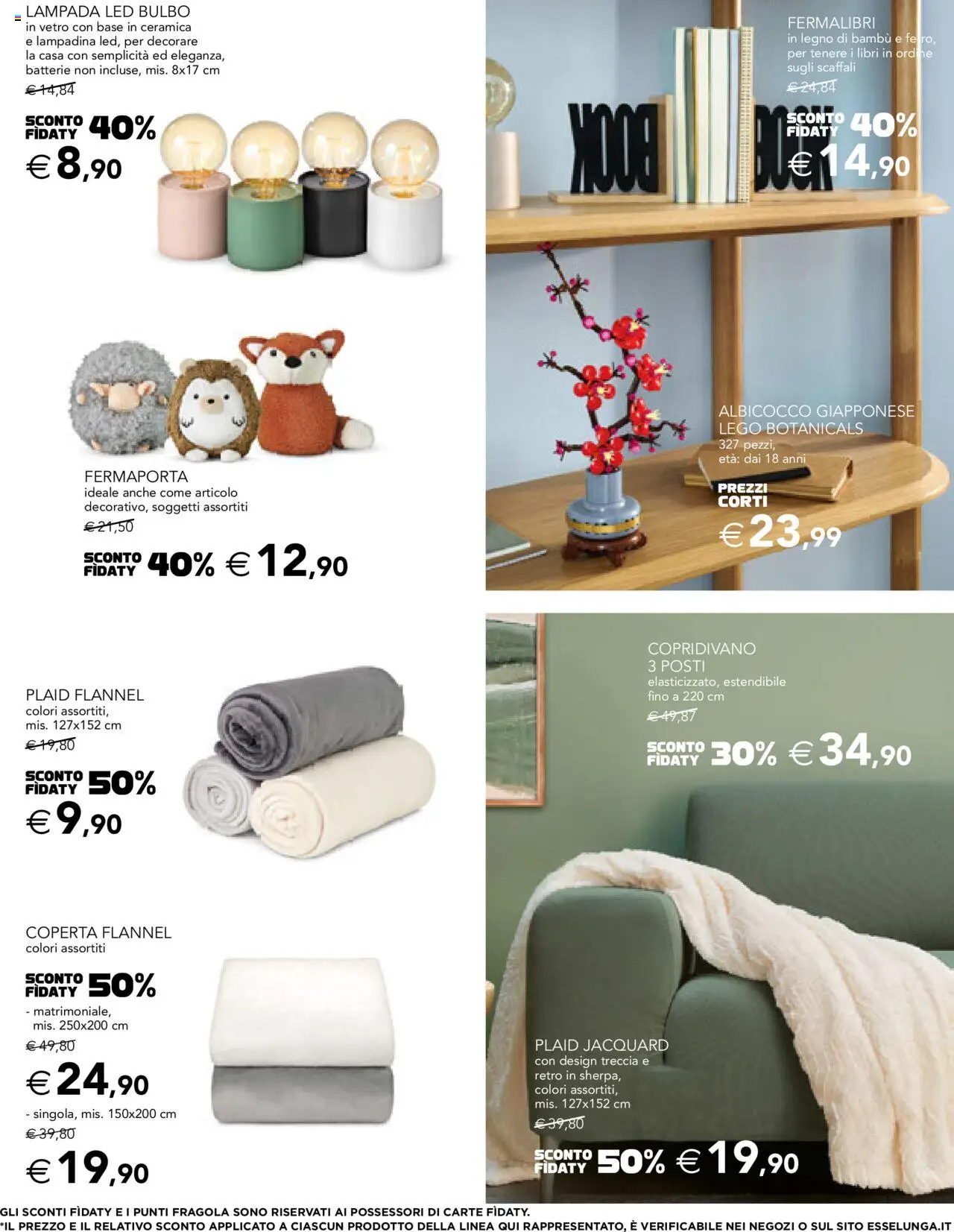Volantino Esselunga S del 09.10.2025 | Pagina: 23 | Prodotti: Plaid, Coperta, Batterie, Lampada
