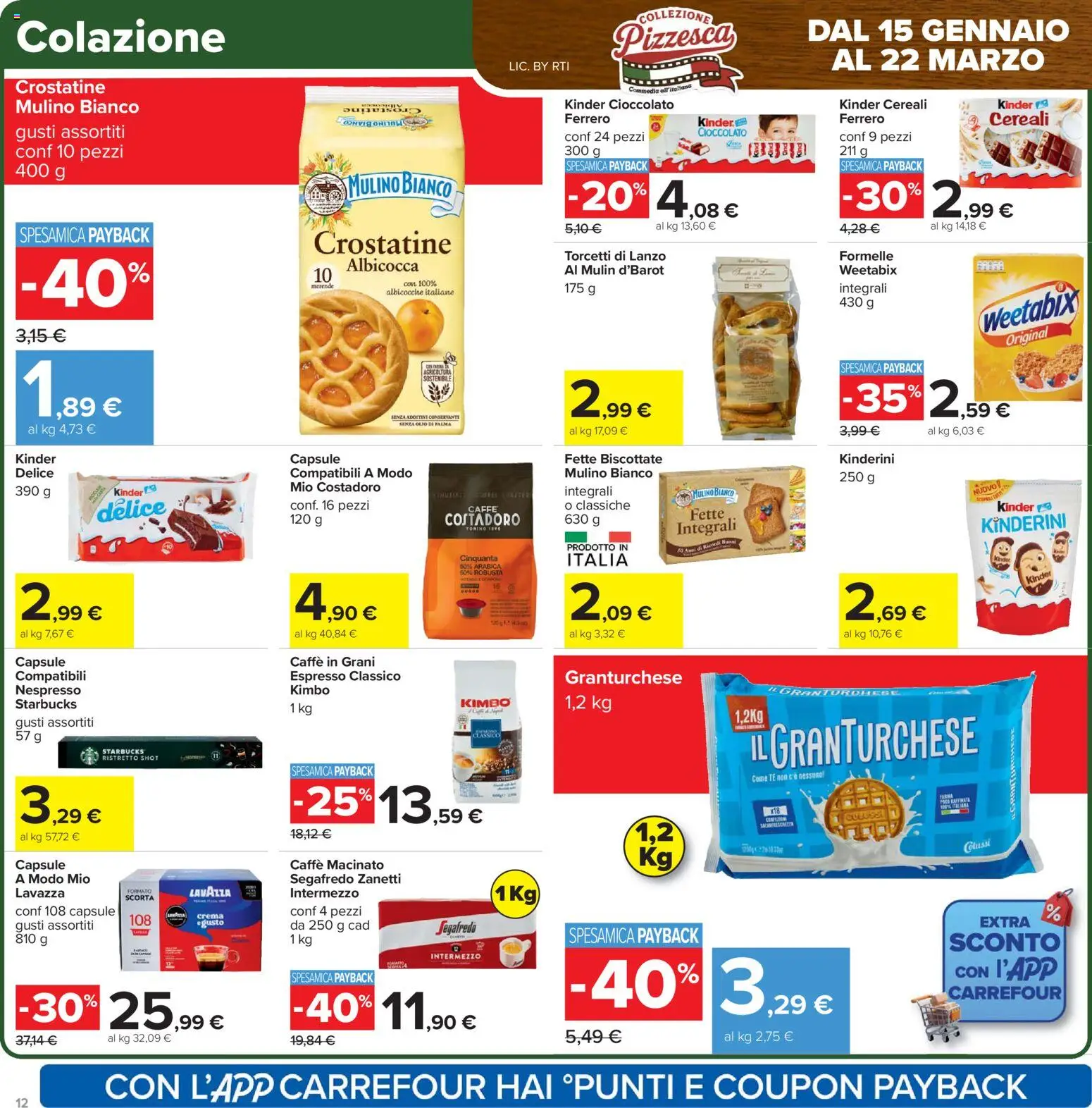 Volantino Carrefour del 17.02.2026 | Pagina: 12 | Prodotti: Tè, Olio, Crostatine, Caffè in grani