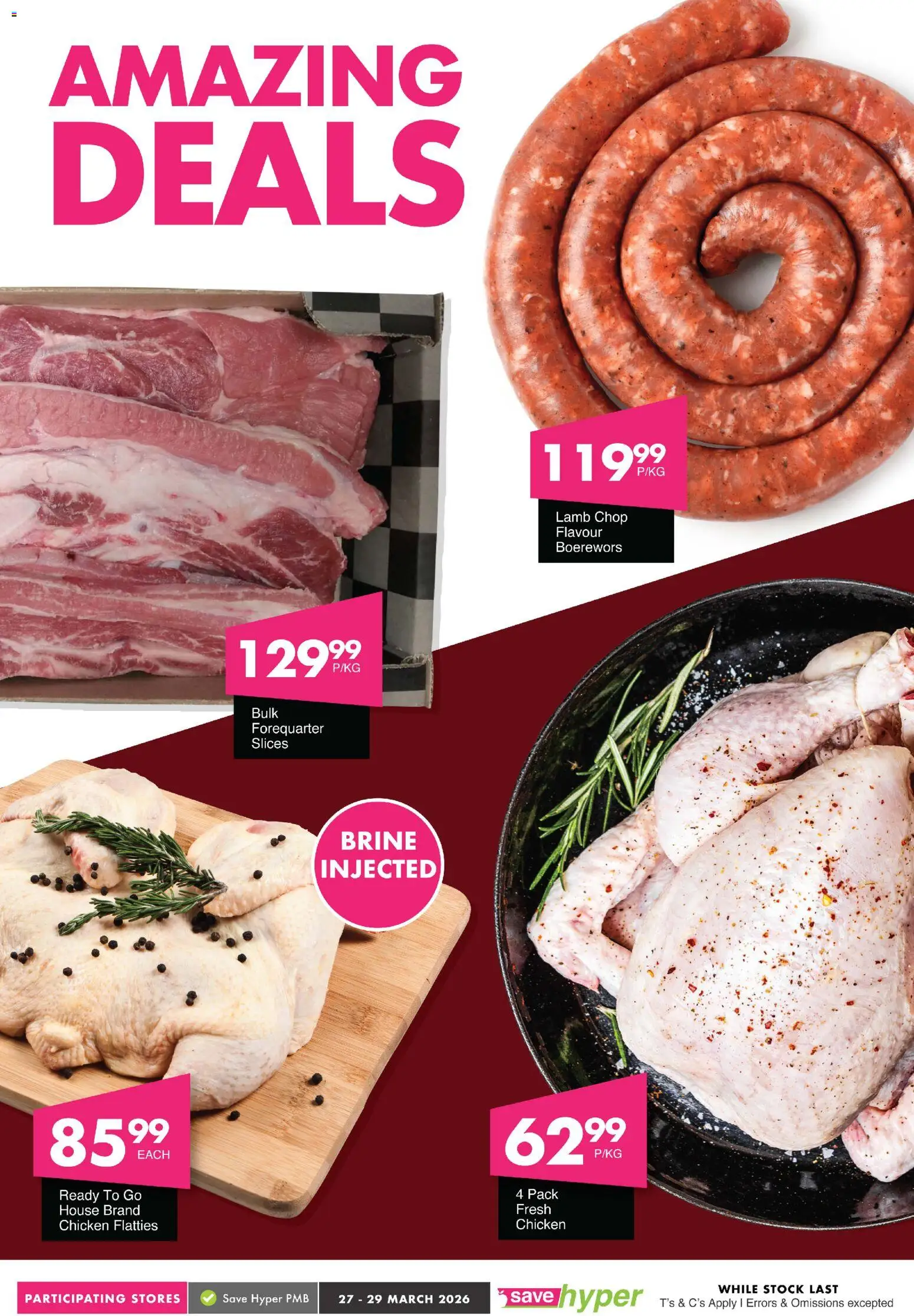 New Save catalogue – valid from 27.03.2026 | Page: 7 | Products: Boerewors, Chicken, Stock