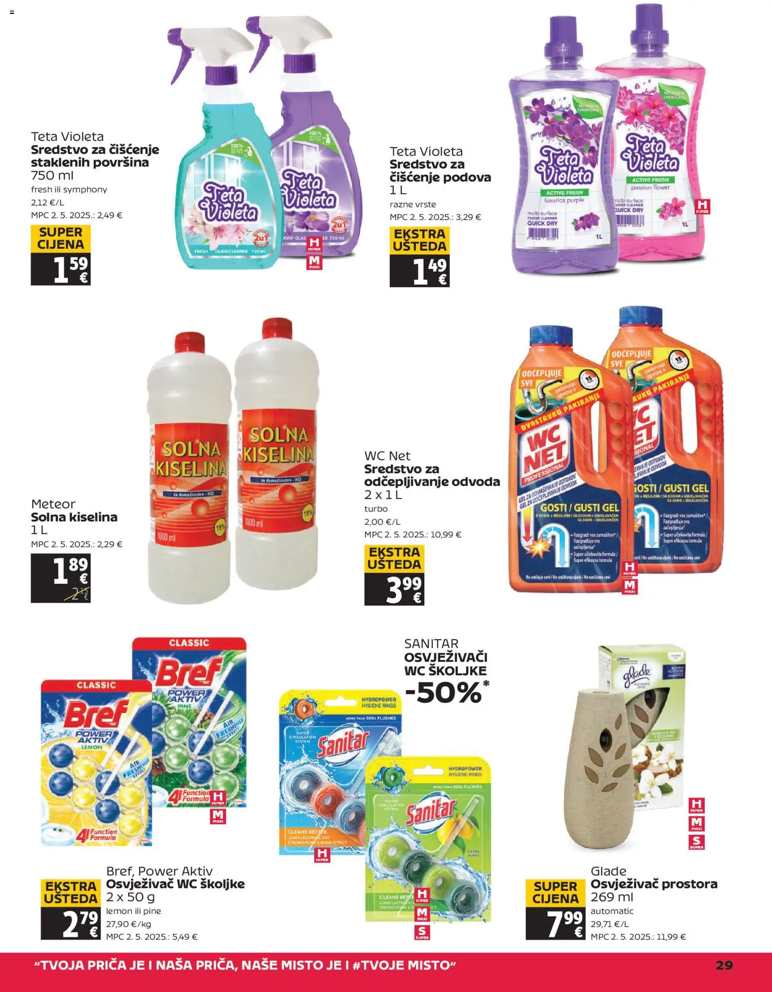 Tommy katalog | vrijedi od 05.02.2026 | Stranica: 29 | Proizvodi: Feta, Sredstvo za čišćenje podova, Osvježivač prostora, Violeta