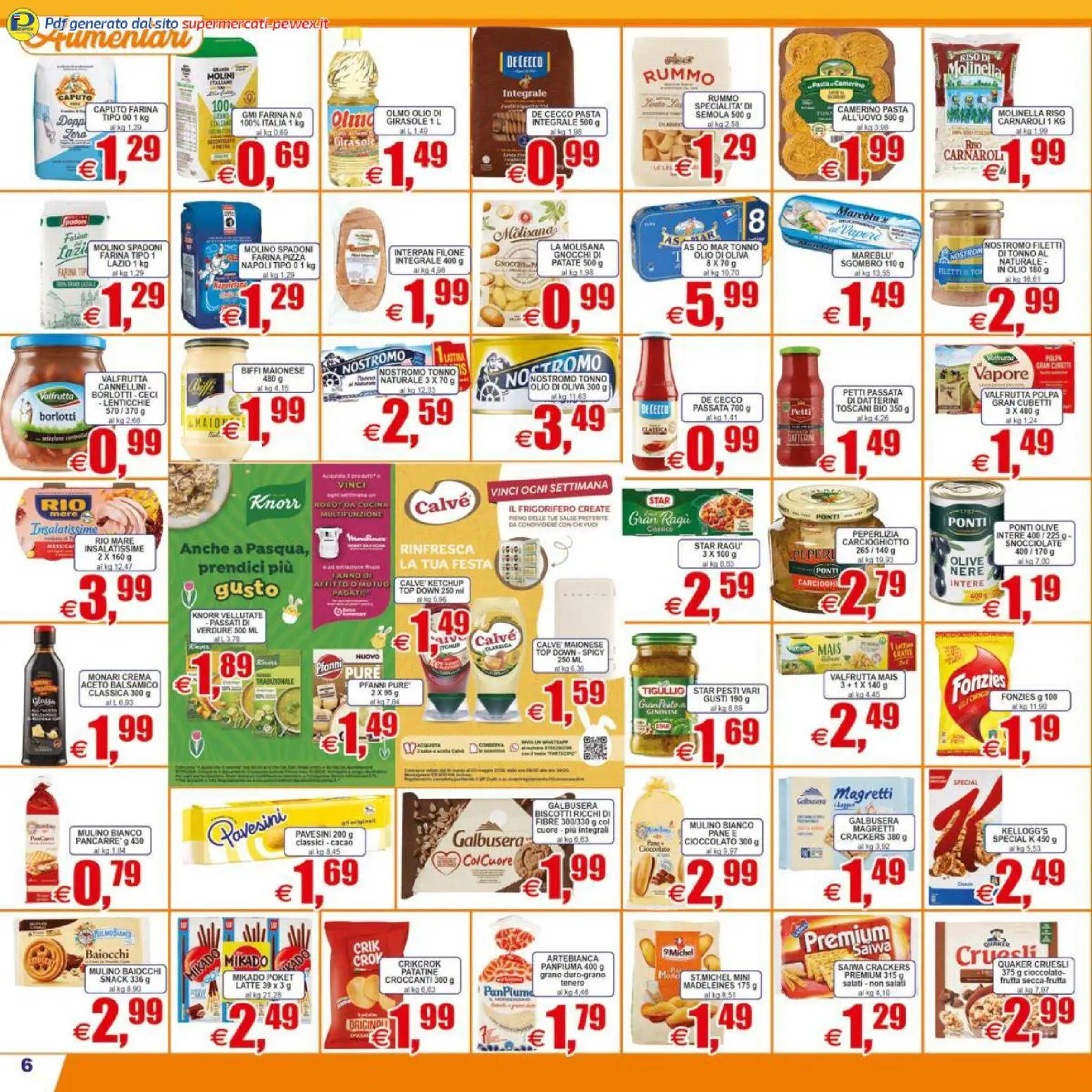 Volantino Pewex del 07.04.2026 | Pagina: 6 | Prodotti: Cannellini, Lenticchie, Farina, Tonno