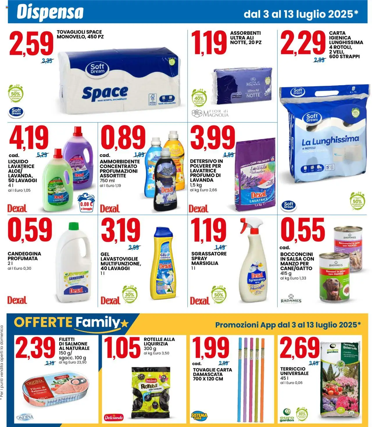 Volantino Eurospin del 03.07.2025 | Pagina: 7 | Prodotti: Salmone, Manzo, Lavatrice, Lavastoviglie