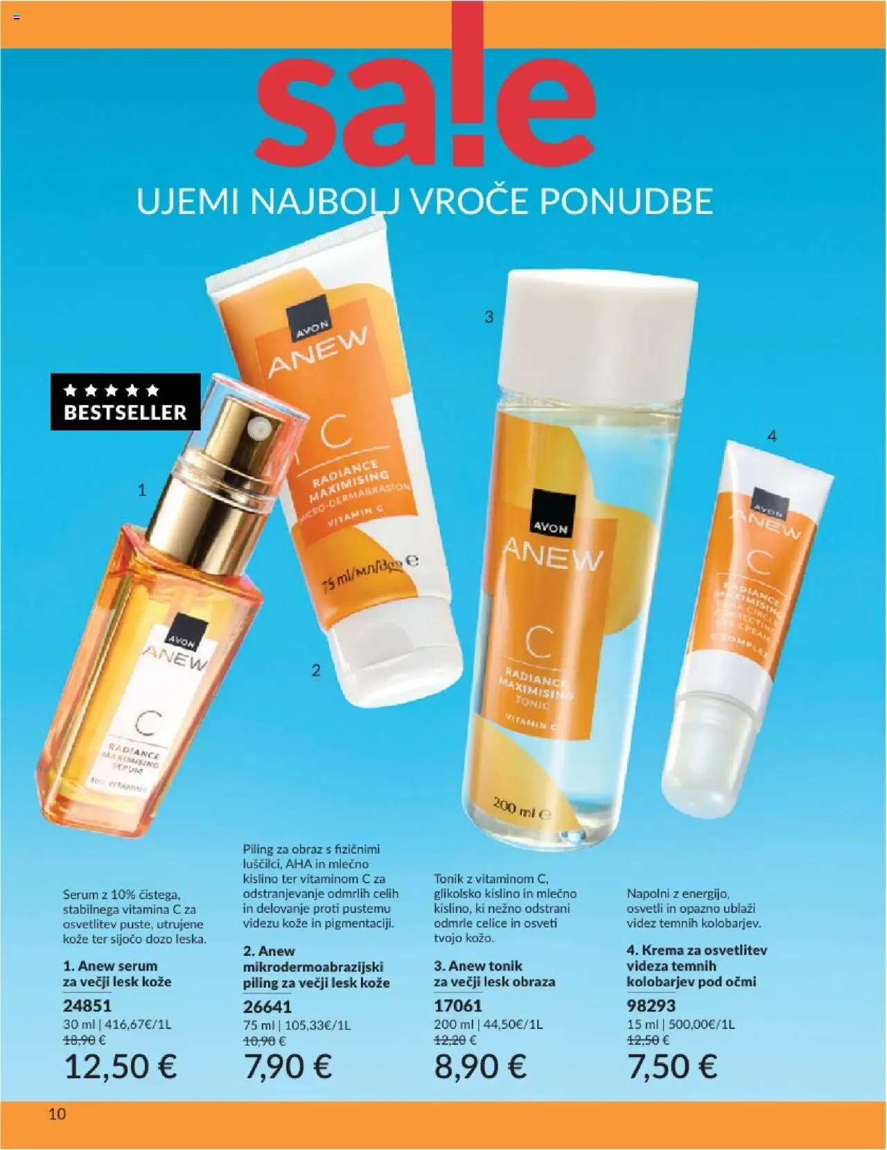 Avon katalog │ velja od 01.07.2025 | Stran: 10 | Izdelki: Krema, Piling, Tonik