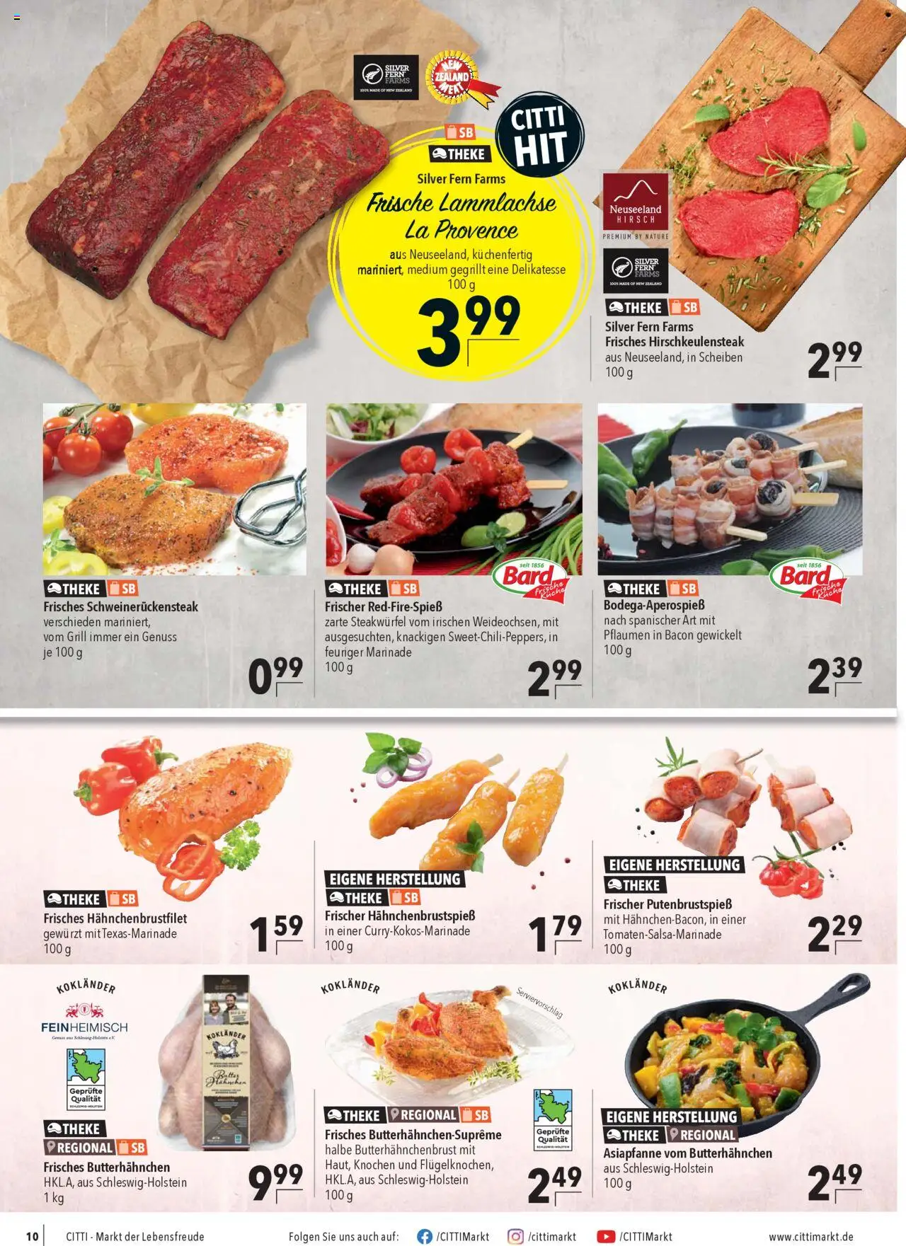 CITTI Markt Prospekt 	 - gültig ab dem 30.07.2025 | Seite: 10 | Produkte: Grill, Pflaumen, Butter, Theke