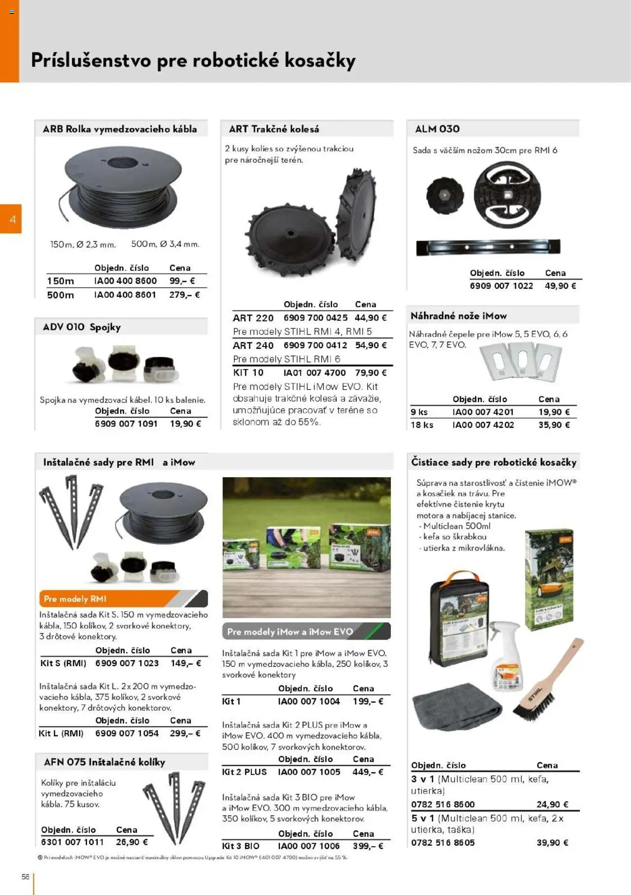 Nové STIHL akcie – leták je platný od 01.04.2025 | Strana: 56 | Produkty: Kosačky, Kefa, Taška