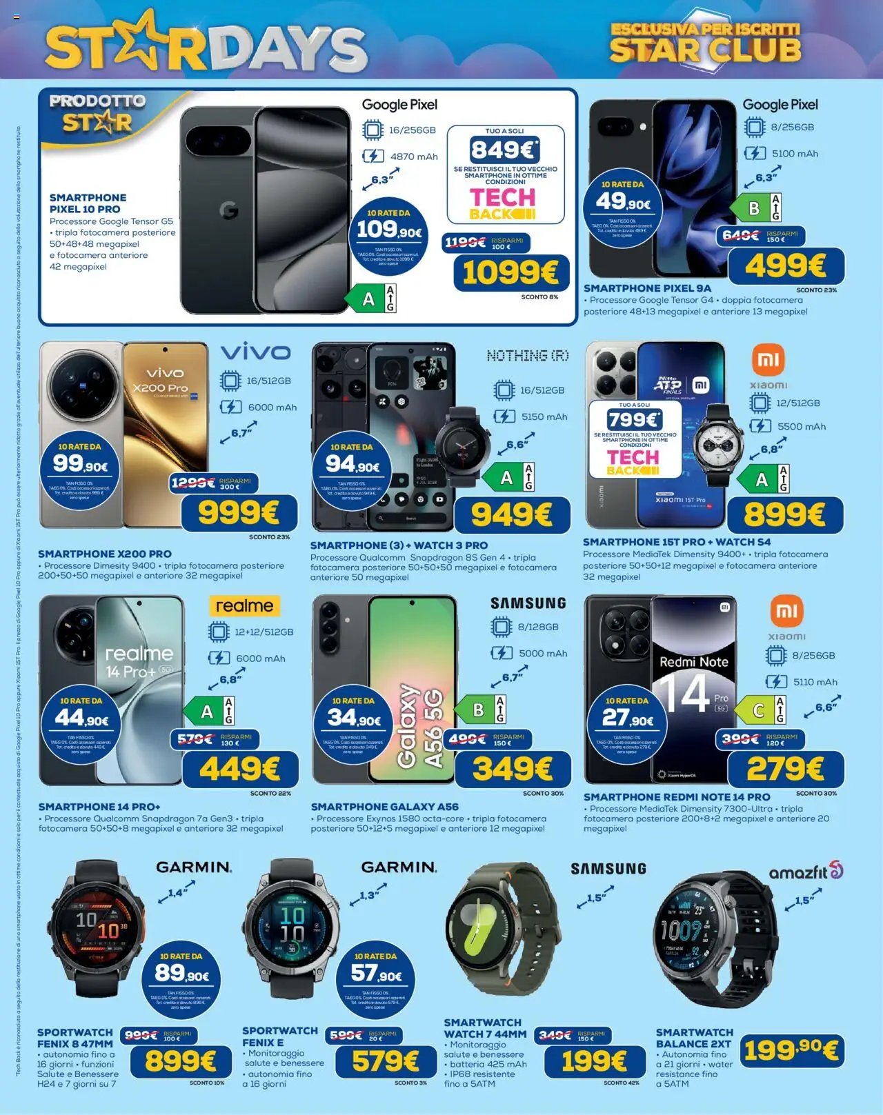 Volantino Euronics del 09.10.2025 | Pagina: 11 | Prodotti: Xiaomi, Smartphone, Fotocamera, Samsung