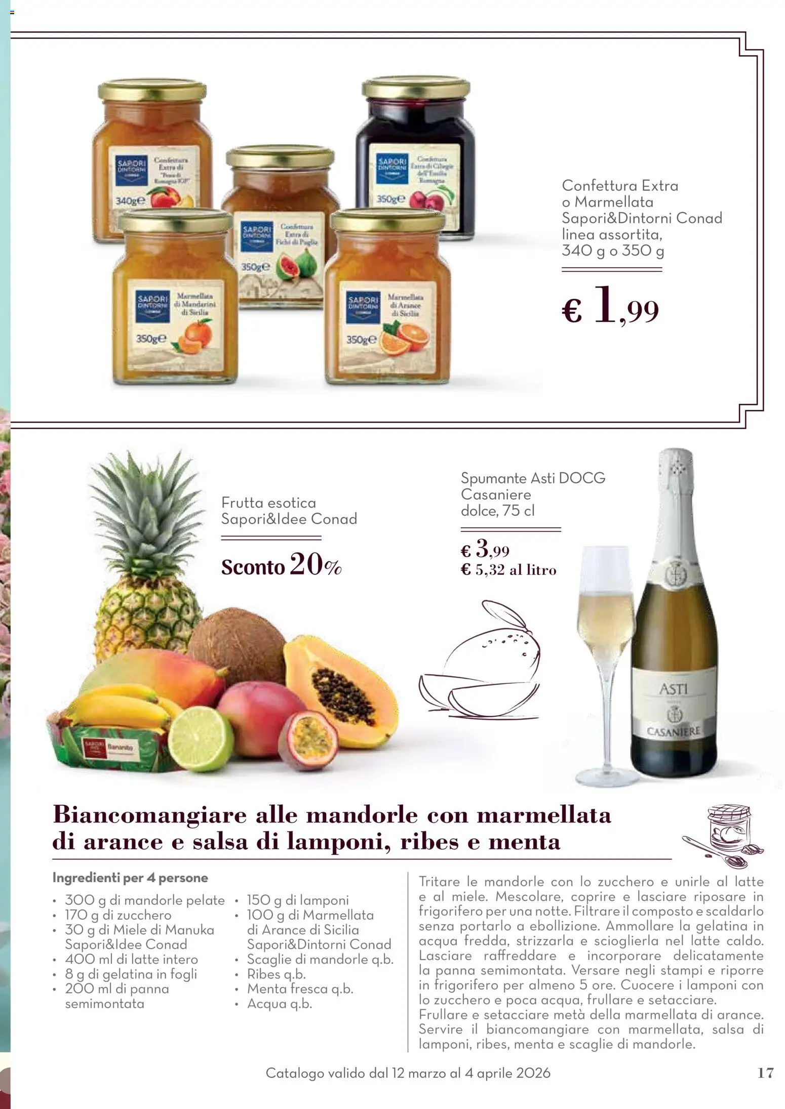 Volantino Conad del 12.03.2026 | Pagina: 17 | Prodotti: Acqua, Mandorle, Spumante, Frigorifero