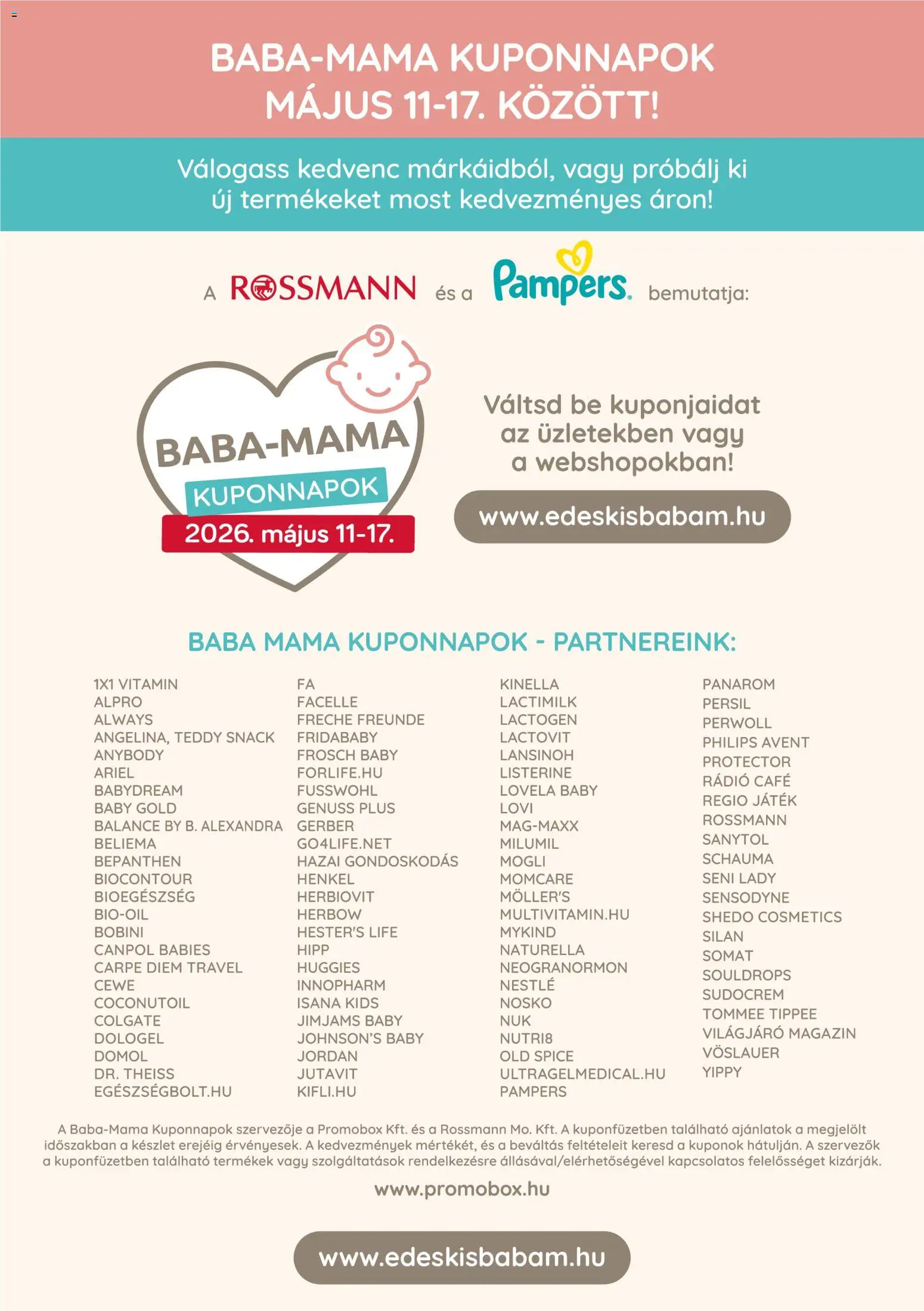 Rossmann akciós ujság - amely érvényes a következő dátumtól: 11.05.2026 | Oldal: 4 | Termékek: Pampers, Persil, Somat, Játék