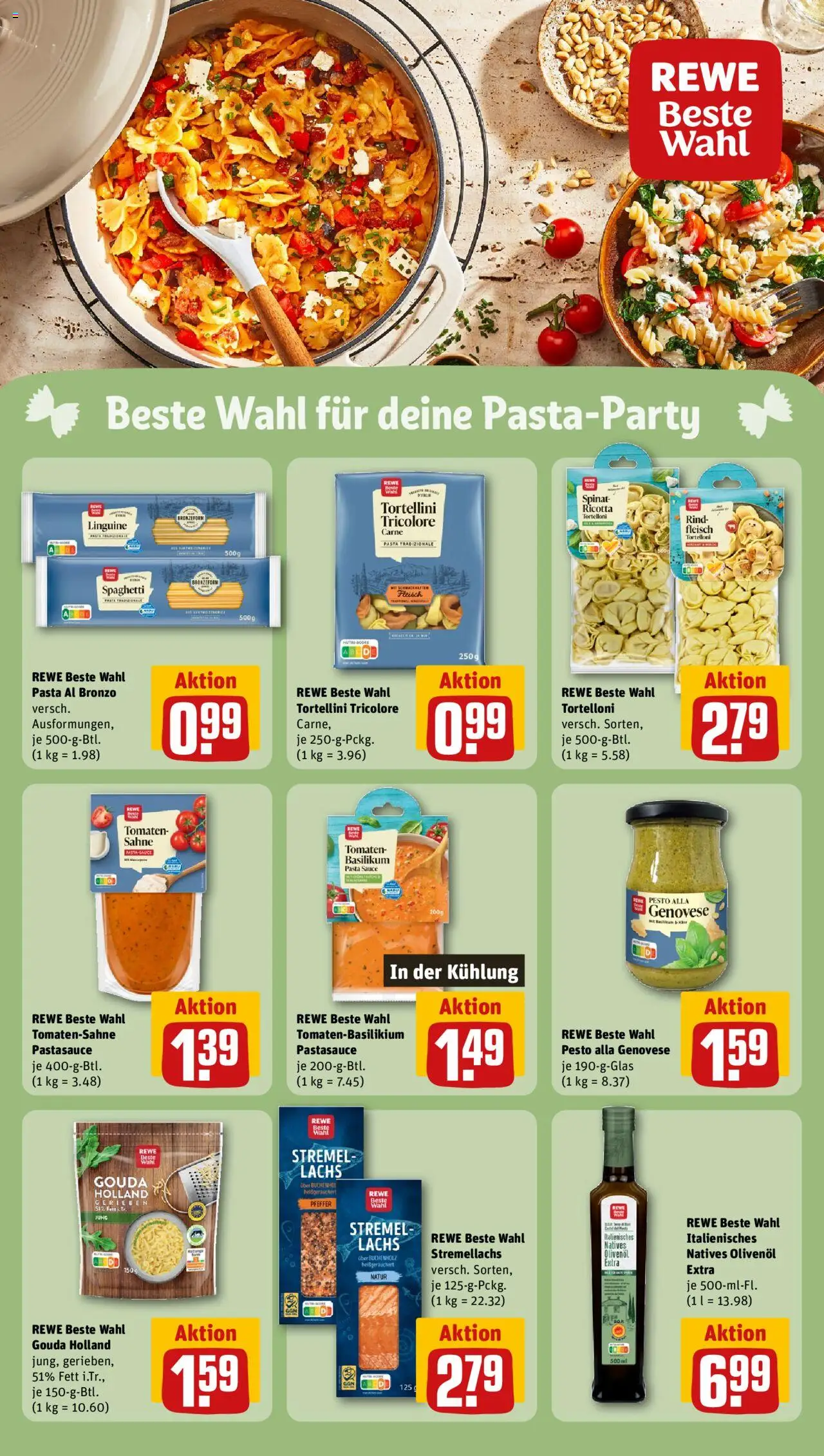 Rewe Prospekt 	 - gültig ab dem 11.08.2025 | Seite: 17 | Produkte: Olivenol, Lachs, Sahne, Fleisch