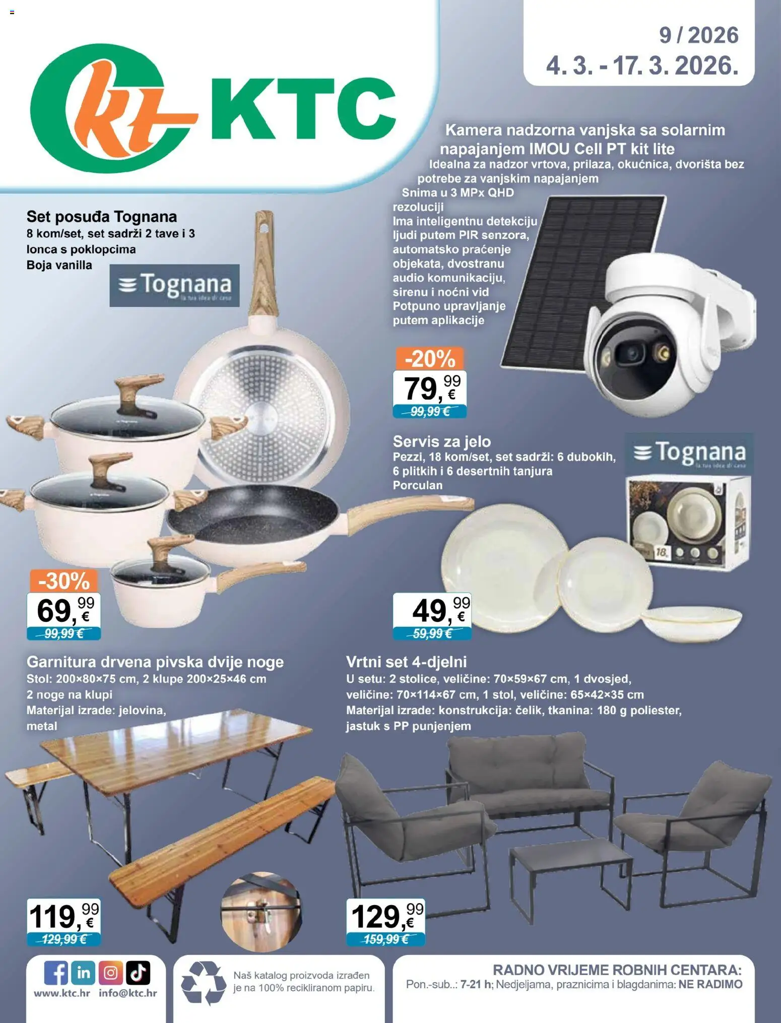 KTC katalog | vrijedi od 04.03.2026 | Stranica: 1 | Proizvodi: Jastuk, Stol, Tognana, Audio