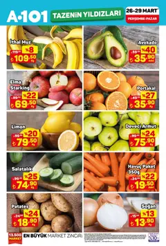 26.03.2026 tarihinden itibaren geçerli olan A101 kataloğu önizlemesi