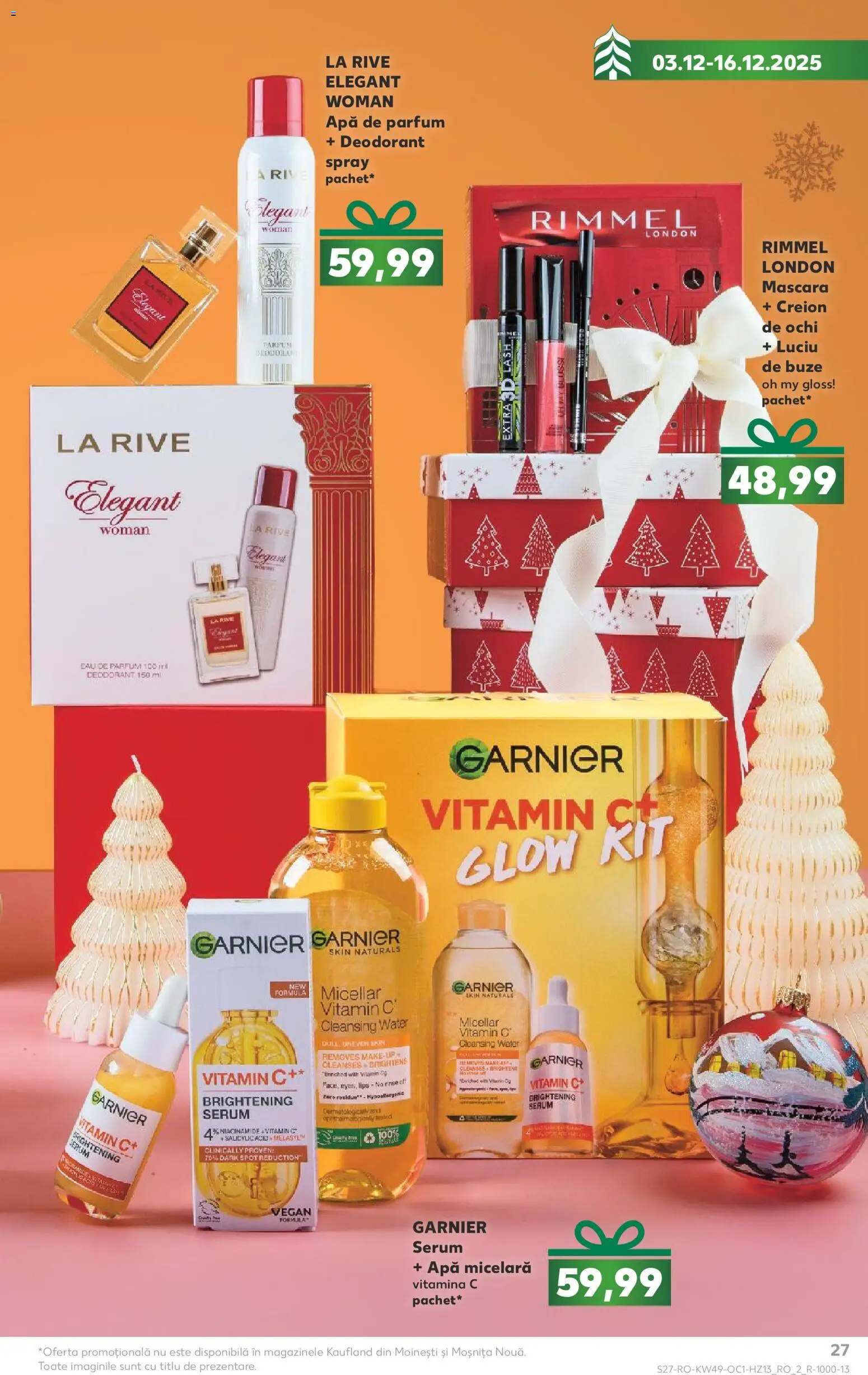 Noul catalog Kaufland – valabil de la 03.12.2025 | Pagină: 27 | Produse: Serum, Parfum, Apă micelară, Deodorant