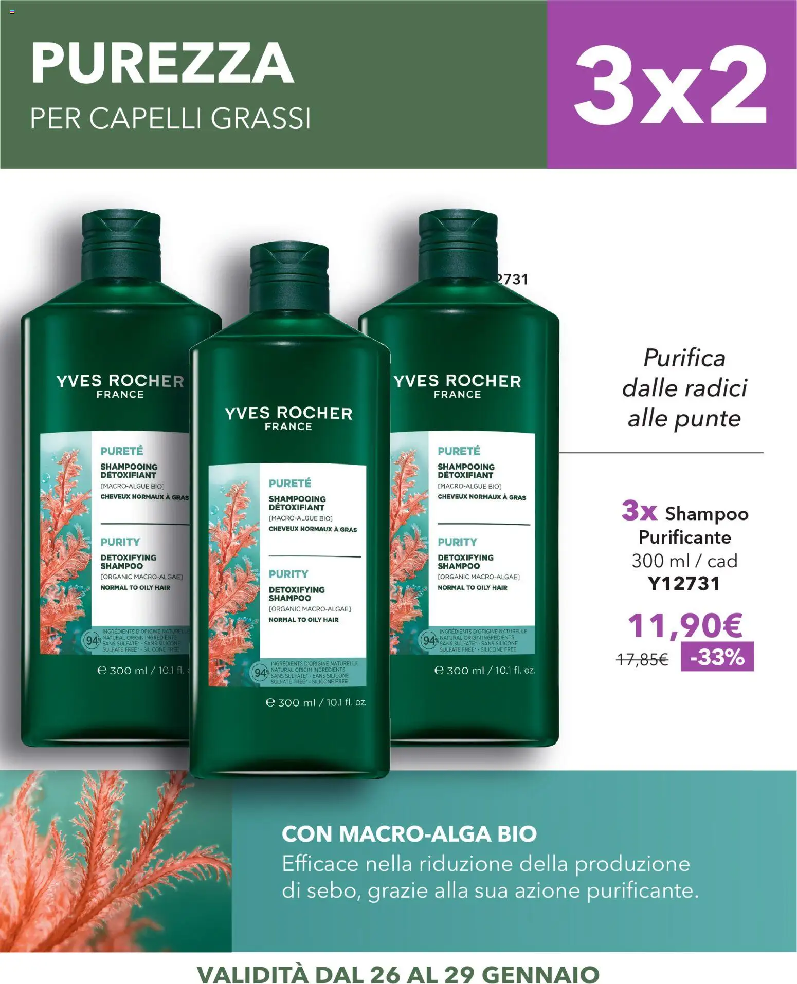Volantino Yves Rocher del 26.01.2026 | Pagina: 2 | Prodotti: Shampoo, Silicone