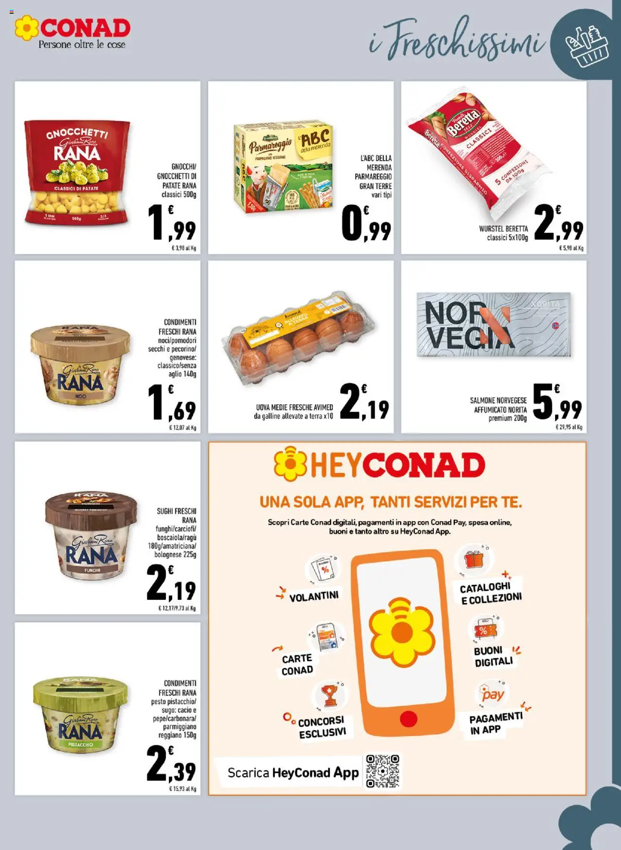 Volantino Conad del 24.09.2025 | Pagina: 9 | Prodotti: Salmone, Funghi, Pesto, Parmigiano reggiano