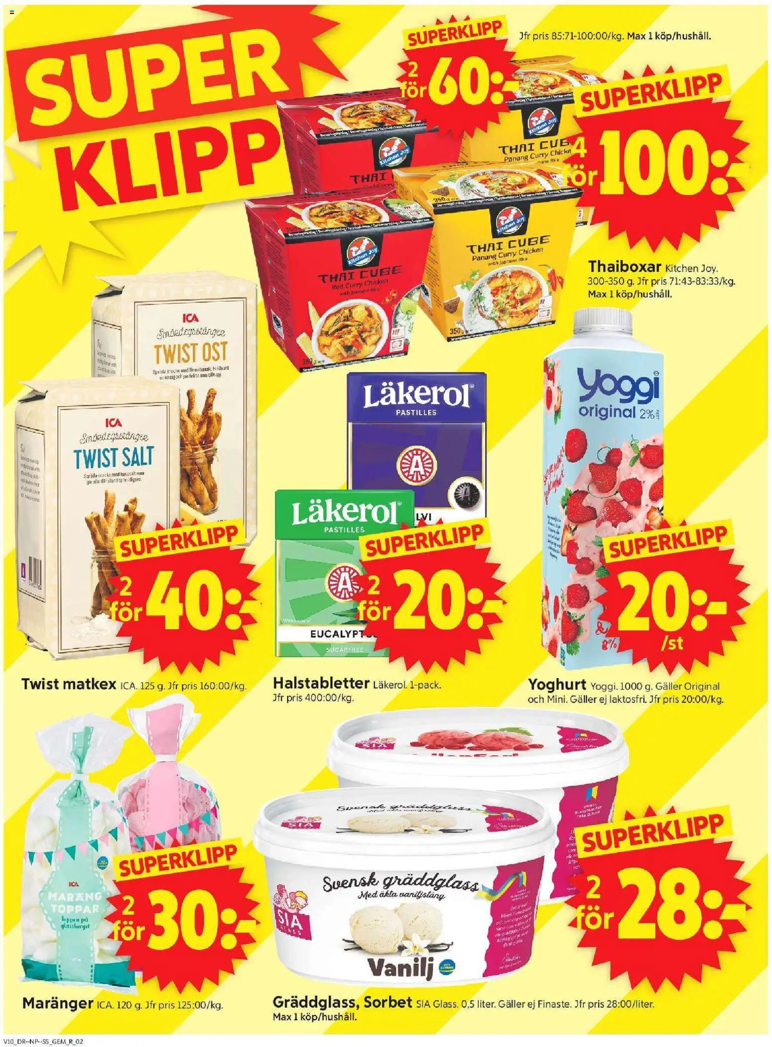 ICA Supermarket reklamblad aktuell från 02.03.2026 | Sida: 2 | Produkter: Gem, Galler, Yoghurt, Yoggi