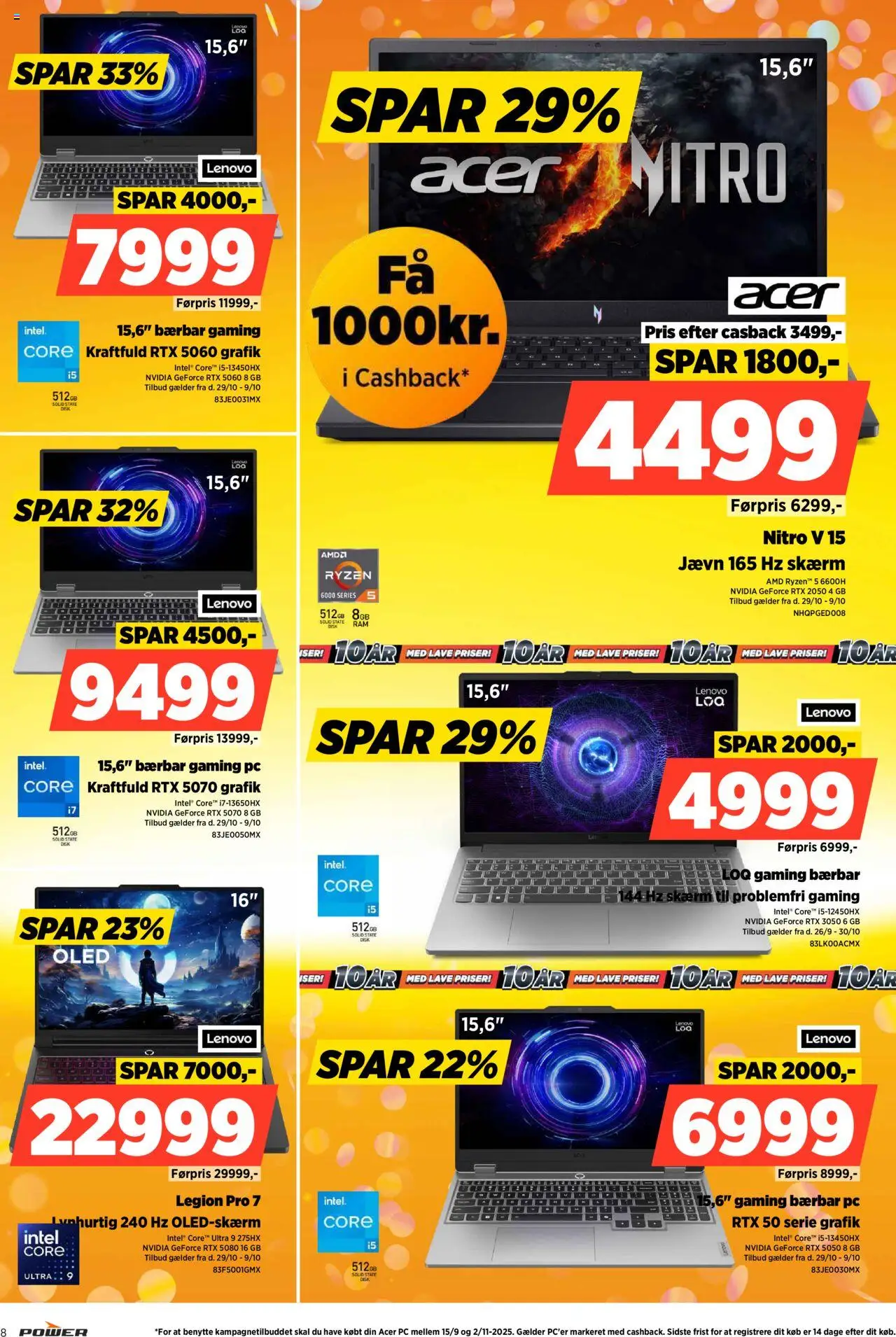 Power tilbudsavis – gyldig fra 03.10.2025 | Side: 8 | Produkter: Skærm, Disk, PC, Gaming PC