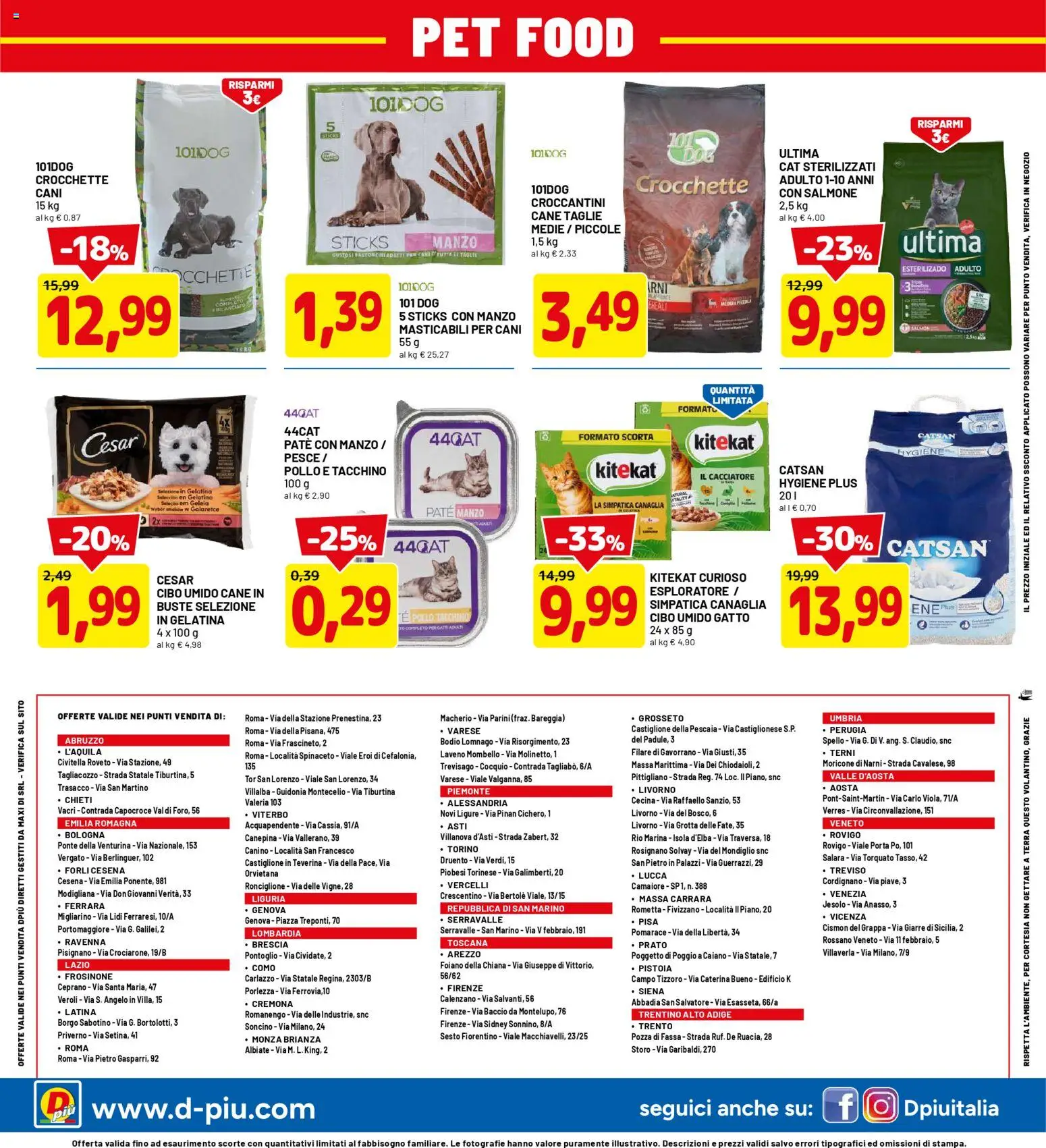 Volantino D Più del 23.02.2026 | Pagina: 20 | Prodotti: Pollo, Salmone, Manzo, Crocchette