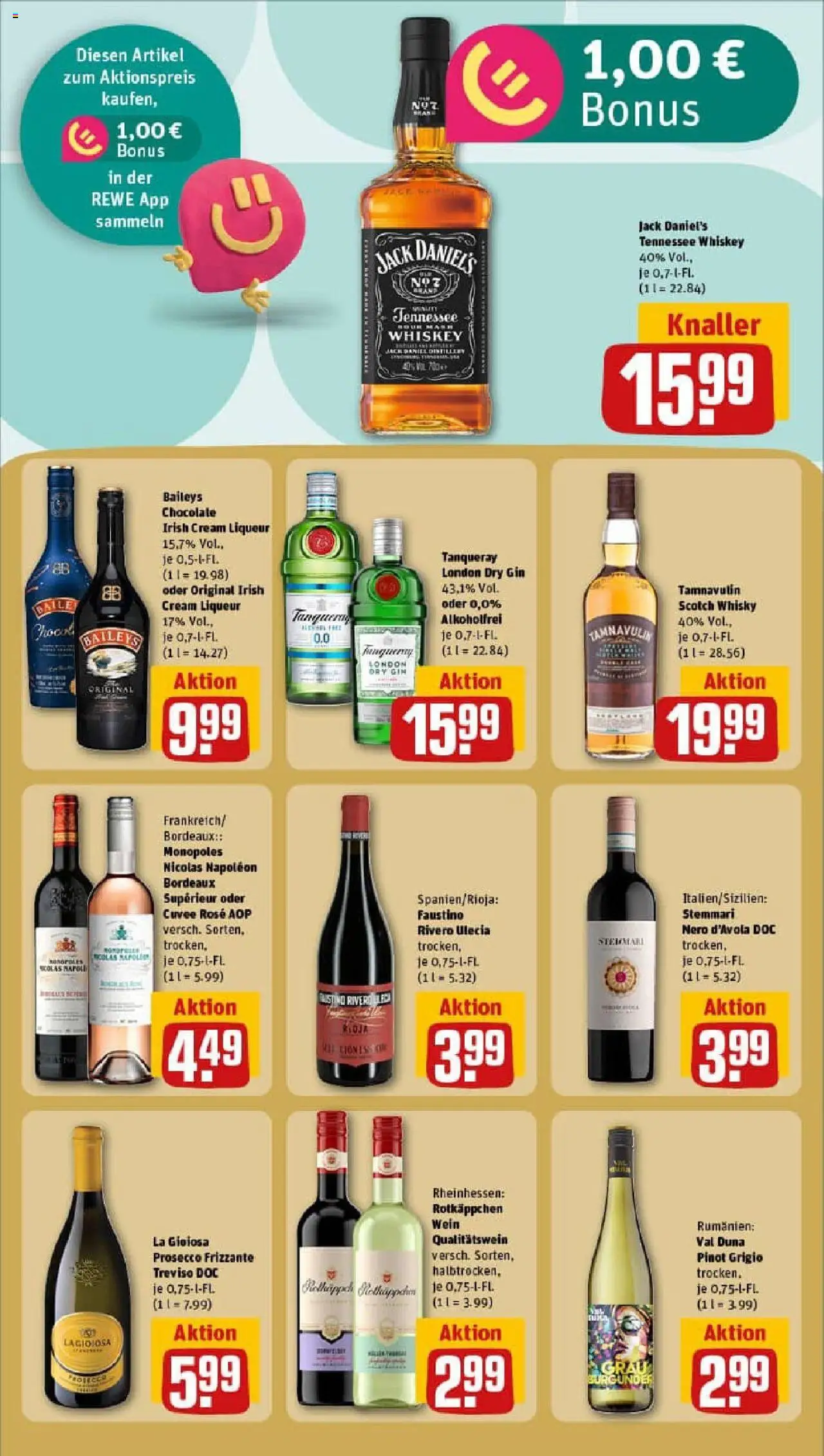 Rewe prospekt Großrosseln	 – gültig ab 21.09.2025 | Seite: 17 | Produkte: Whisky, Baileys, Rotkäppchen, Gin