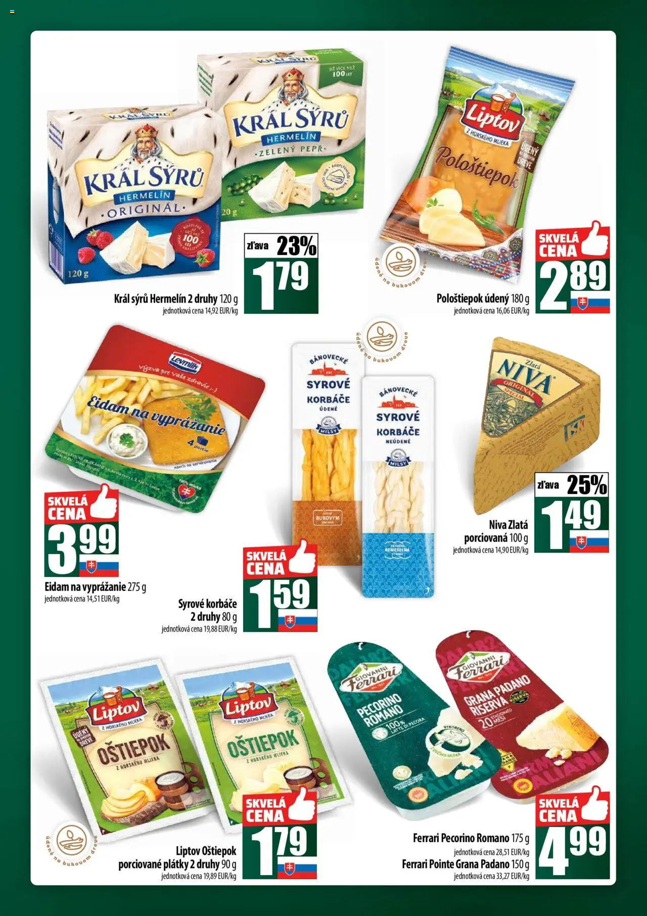 Nové COOP Jednota akcie – leták je platný od 18.09.2025 | Strana: 17 | Produkty: Eidam