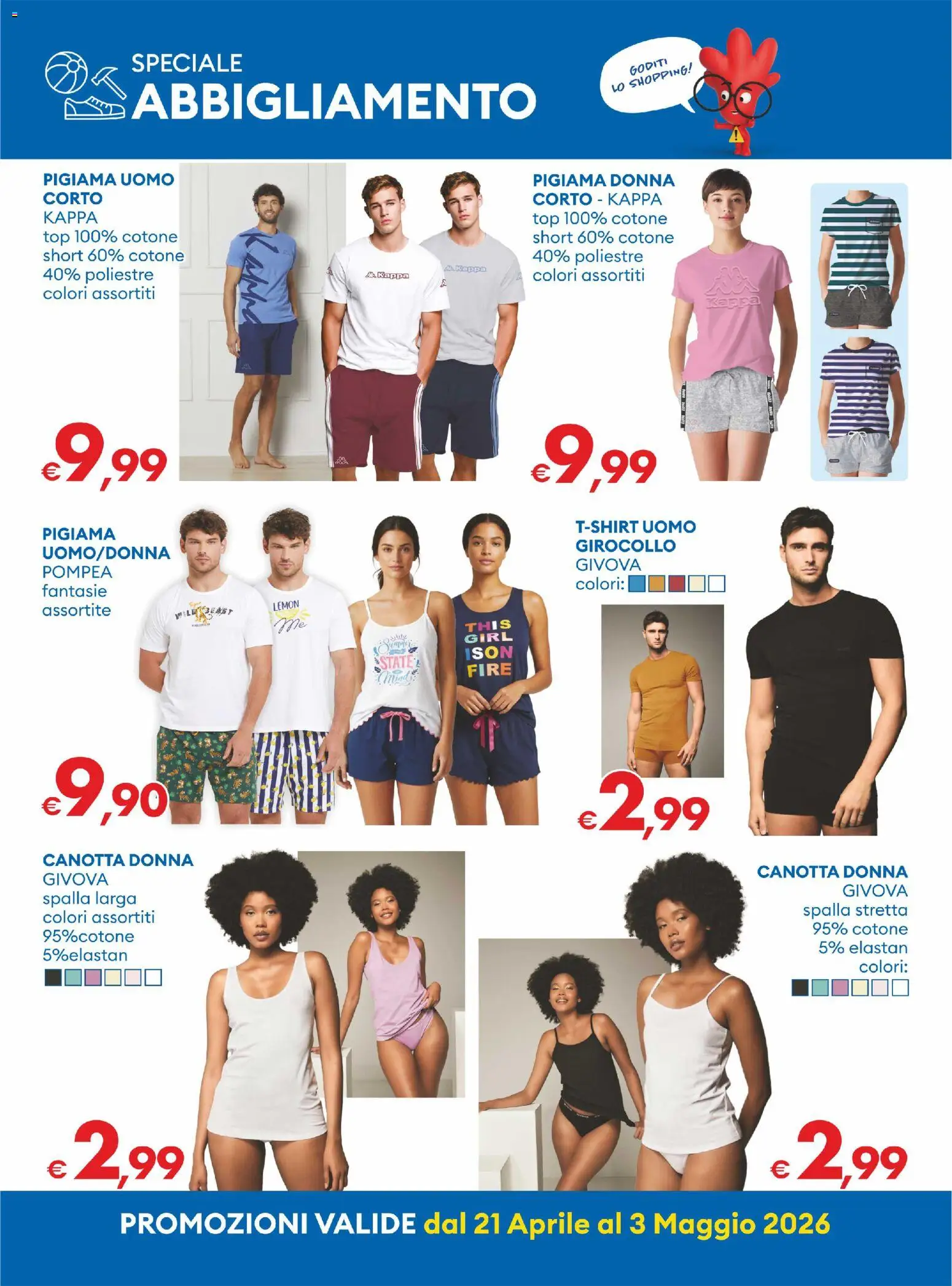 Volantino MD Discount del 21.04.2026 | Pagina: 25 | Prodotti: Canotta, Pigiama, Top