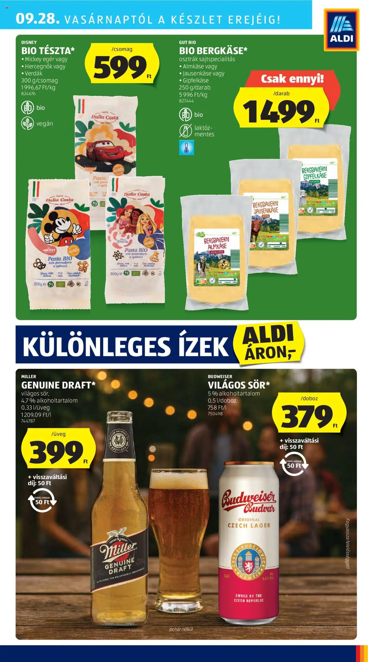 Aldi akciós ujság - amely érvényes a következő dátumtól: 25.09.2025 | Oldal: 29 | Termékek: Egér, Budweiser, Vegán, Pohár
