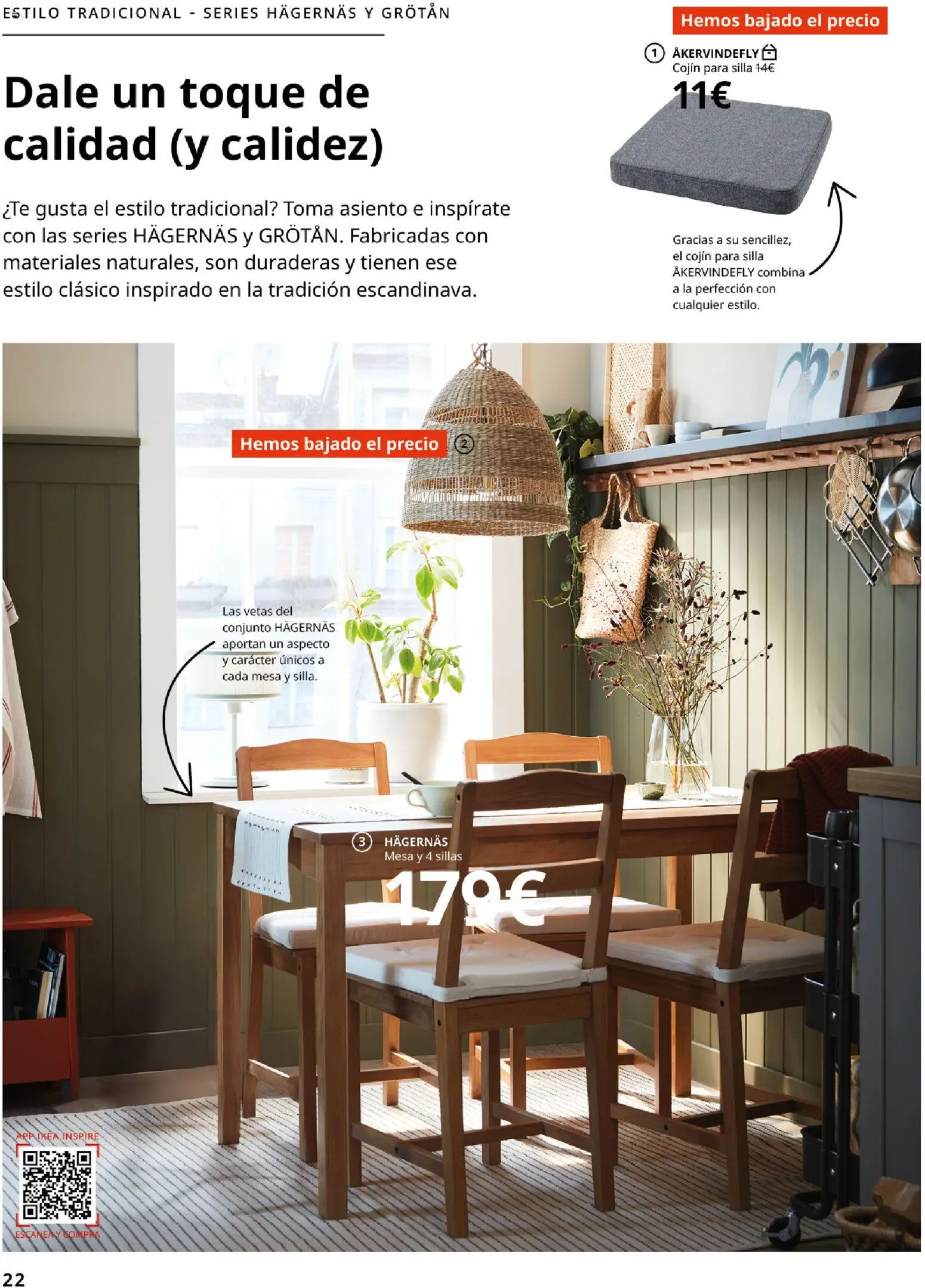 Catálogo IKEA Comedores │ válido desde el 06.03.2026 | Página: 22 | Productos: Cojín, Mesa, Silla