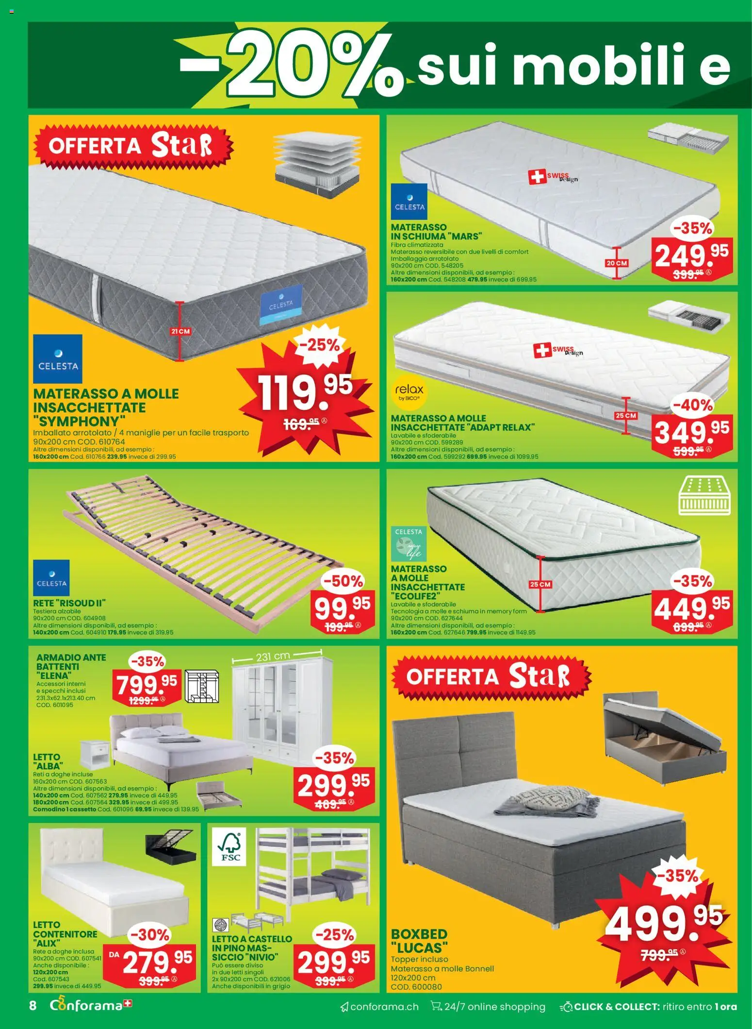 Conforama aktionen IT – gültig ab 08.04.2026 | Seite: 8 | Produkte: Topper, Mars