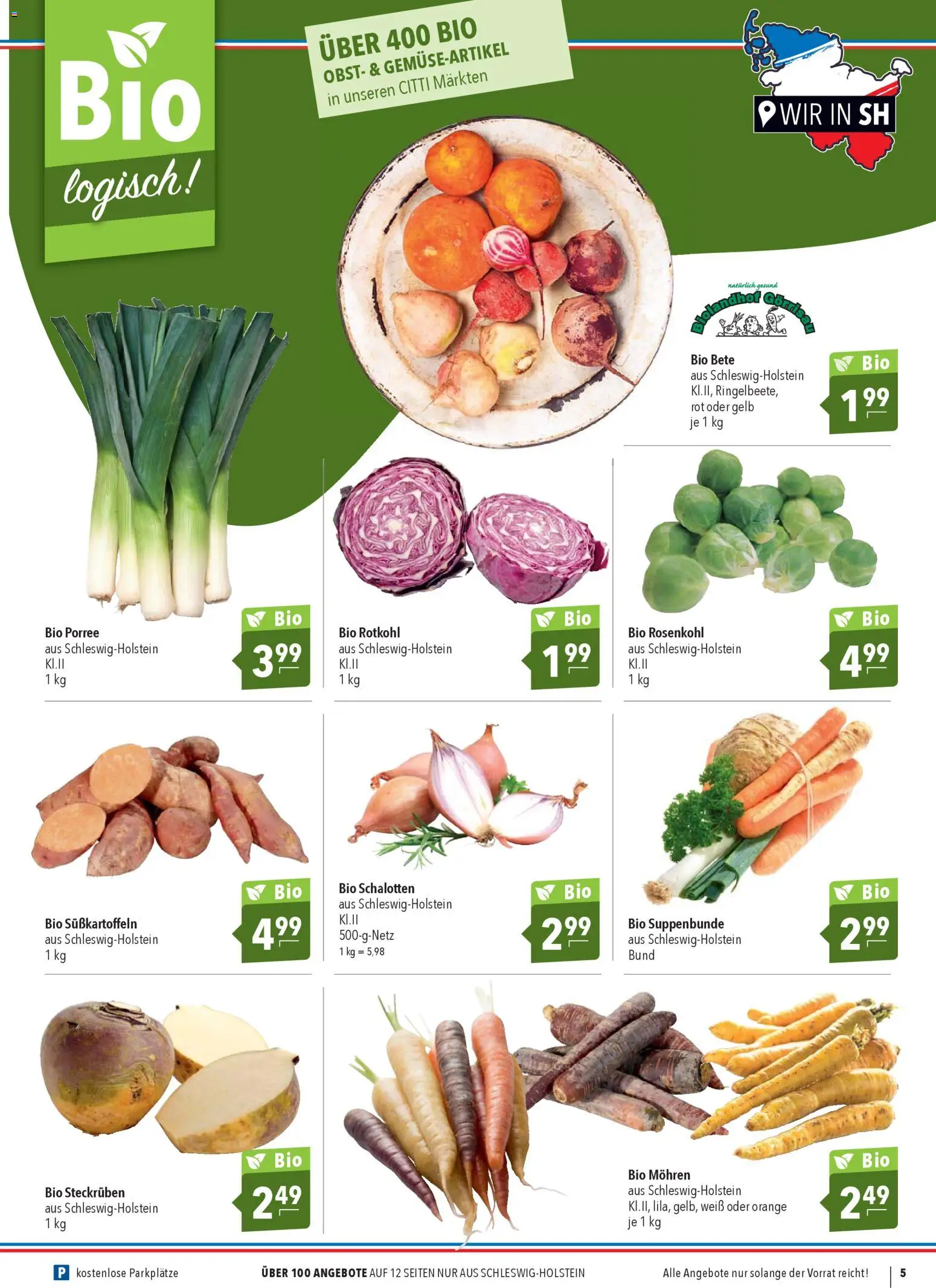 CITTI Markt Wir in Schleswig-Holstein – gültig ab 19.11.2025 | Seite: 5 | Produkte: Rotkohl, Mohren, Obst