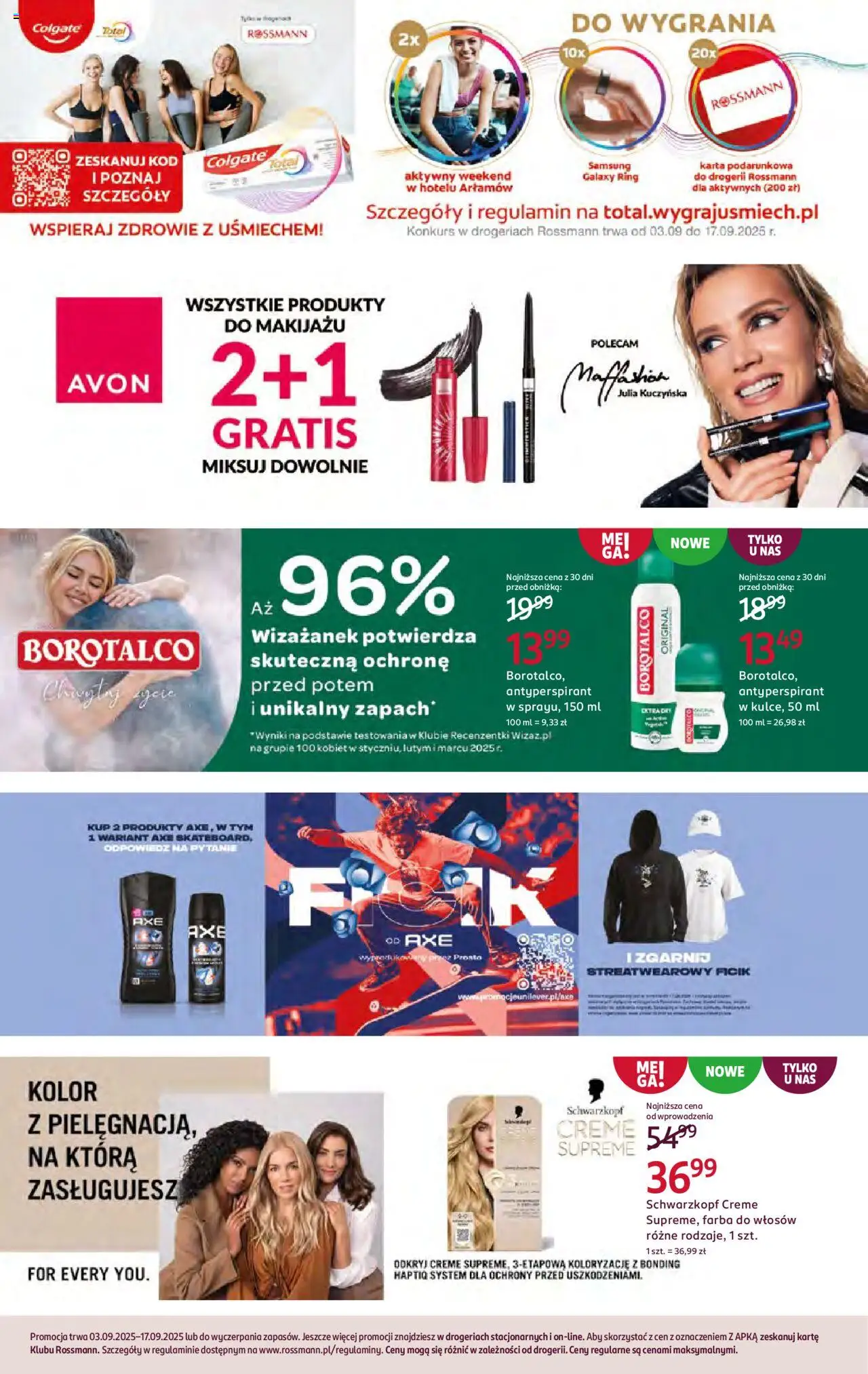Rossmann Gazetka od 03.09.2025 | Strona: 14 | Produkty: Farba do włosów, Karta, Antyperspirant