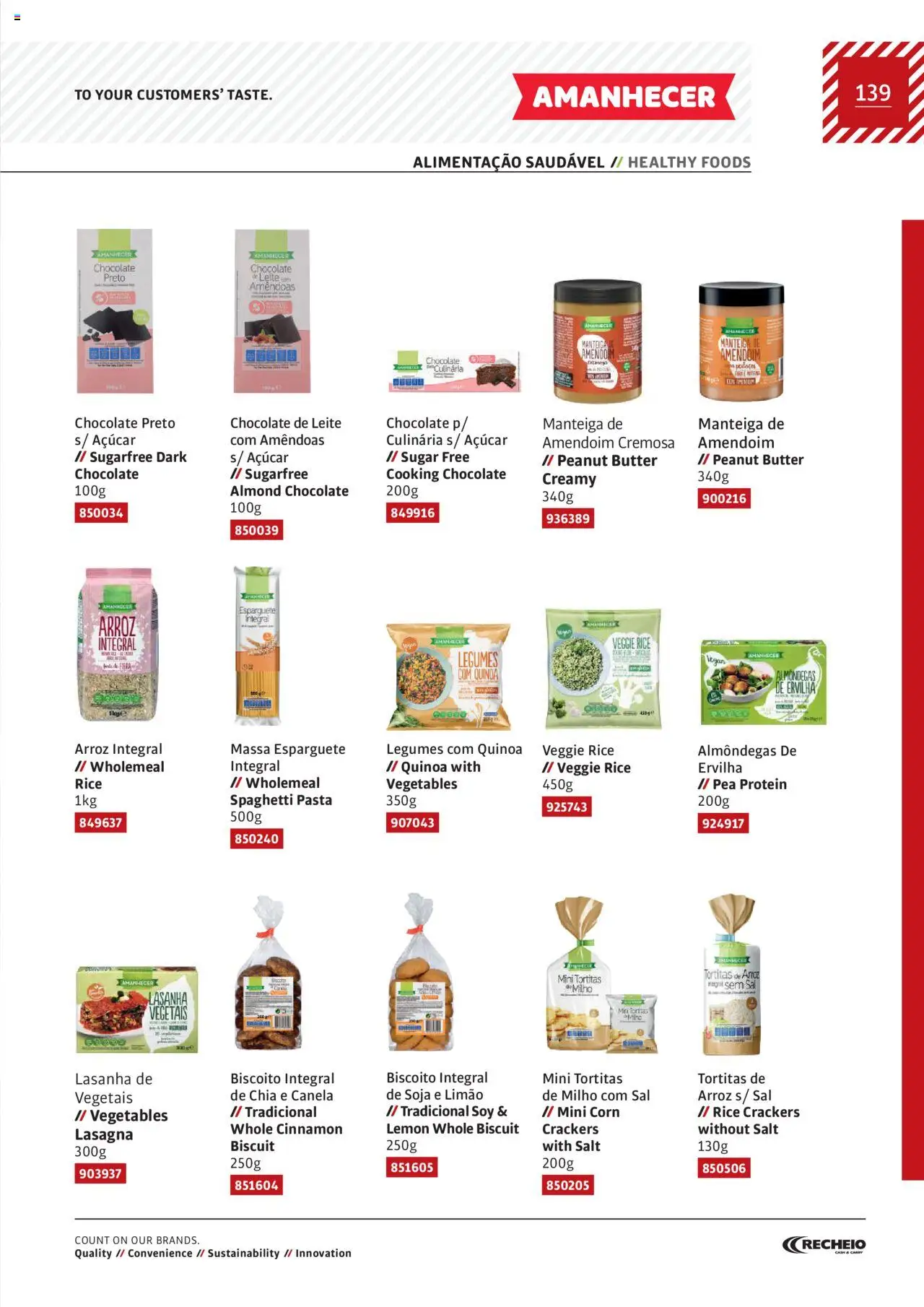 Recheio AS NOSSAS MARCAS │ válido de 19.12.2023 | Página: 139 | Produtos: Ervilha, Lasanha, Chocolate, Arroz