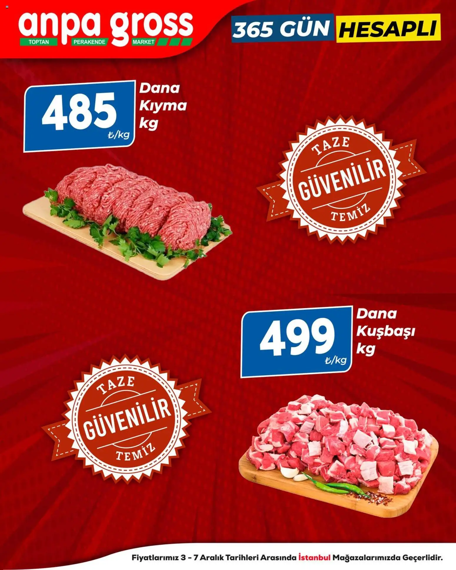 Anpa Gross - Kasap - 03.12.2025 tarihinden itibaren geçerlidir | Sayfa: 2 | Ürünler: Kıyma, Dana kuşbaşı