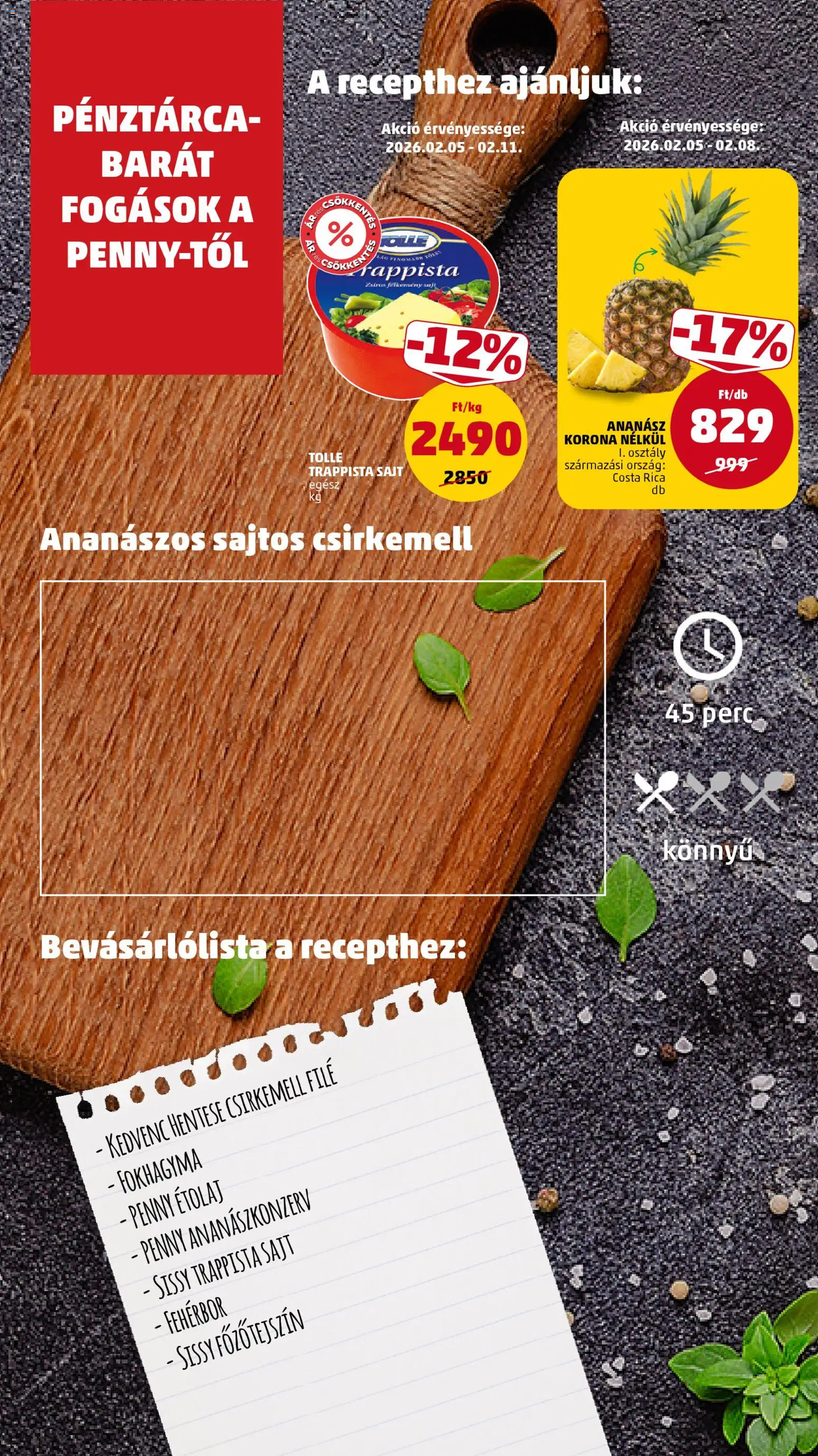 PENNY akciós ujság - amely érvényes a következő dátumtól: 05.02.2026 | Oldal: 6 | Termékek: Étolaj, Főzőtejszín, Margarin, Csirkemell