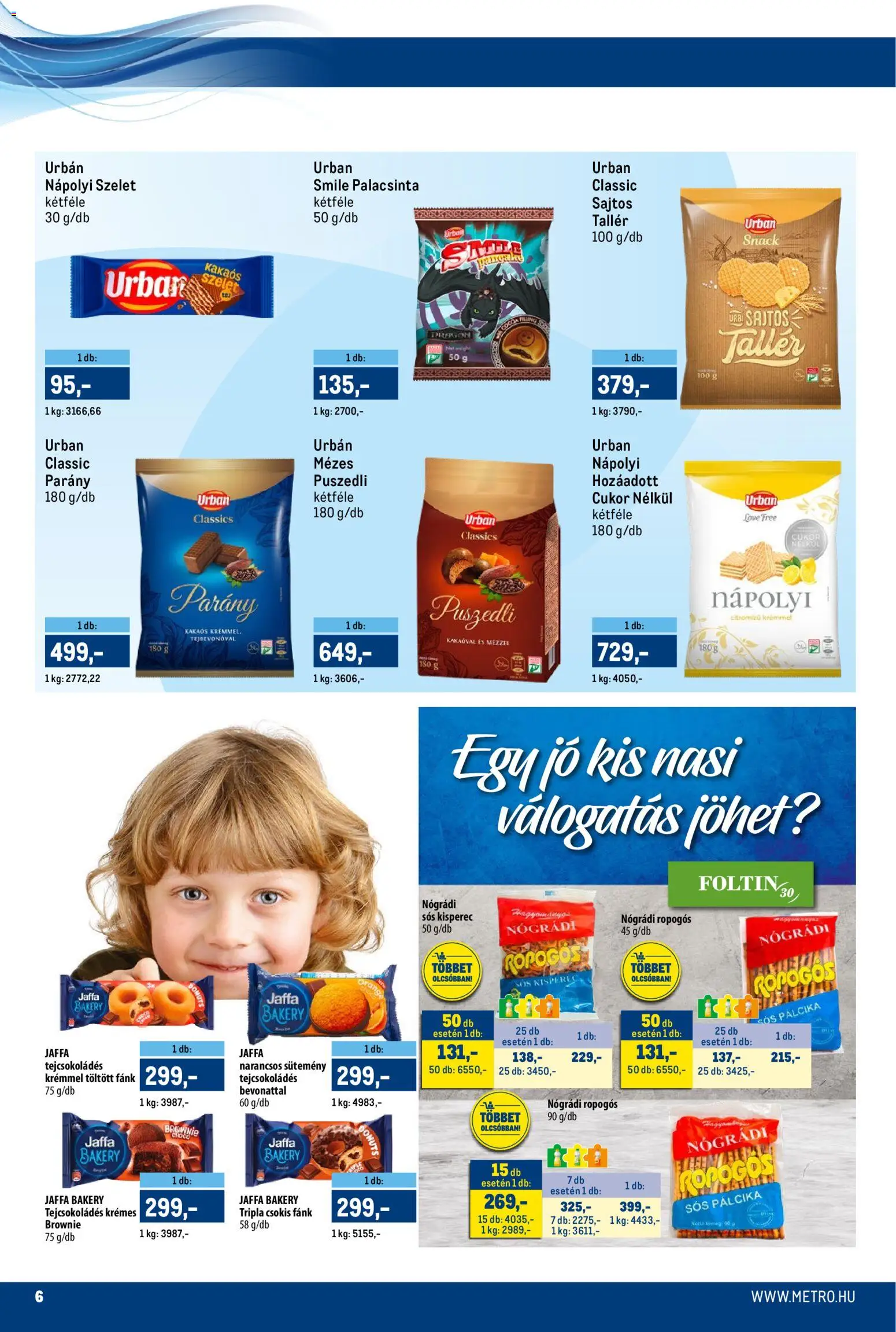 Metro akciós ujság - amely érvényes a következő dátumtól: 16.01.2026 | Oldal: 6 | Termékek: Kisperec, Fánk, Brownie, Cukor