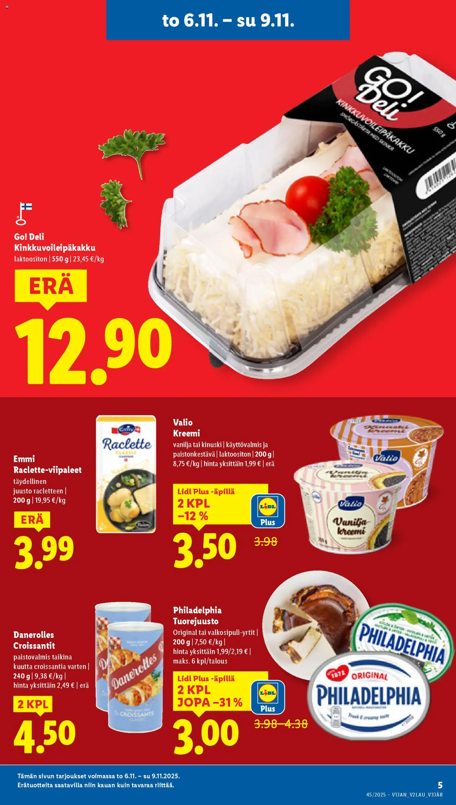 Lidl tarjoukset - Rovaniemi – voimassa 06.11.2025 alkaen | Sivu: 7 | Tuotteet: Juusto