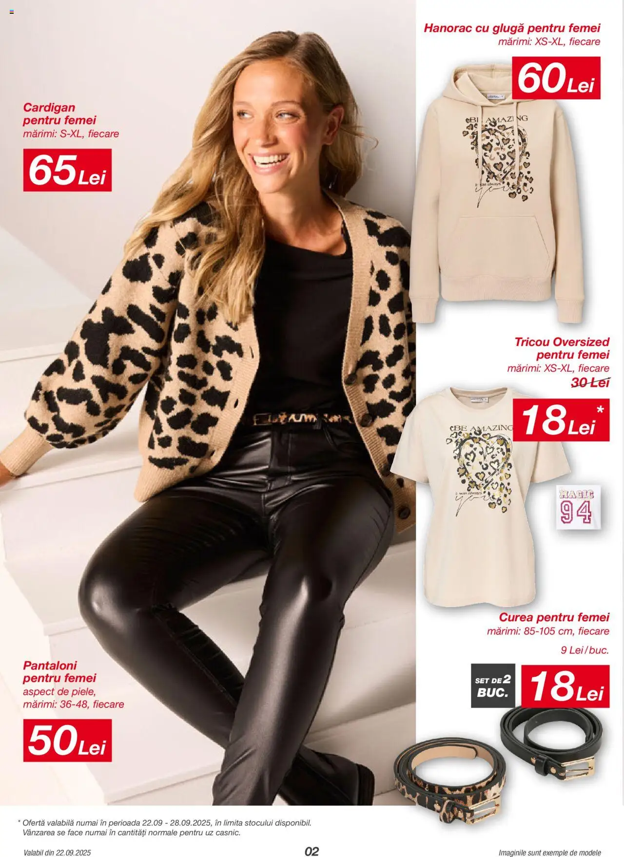 Noul catalog Kik – valabil de la 22.09.2025 | Pagină: 2 | Produse: Curea, Cardigan, Tricou, Pantaloni