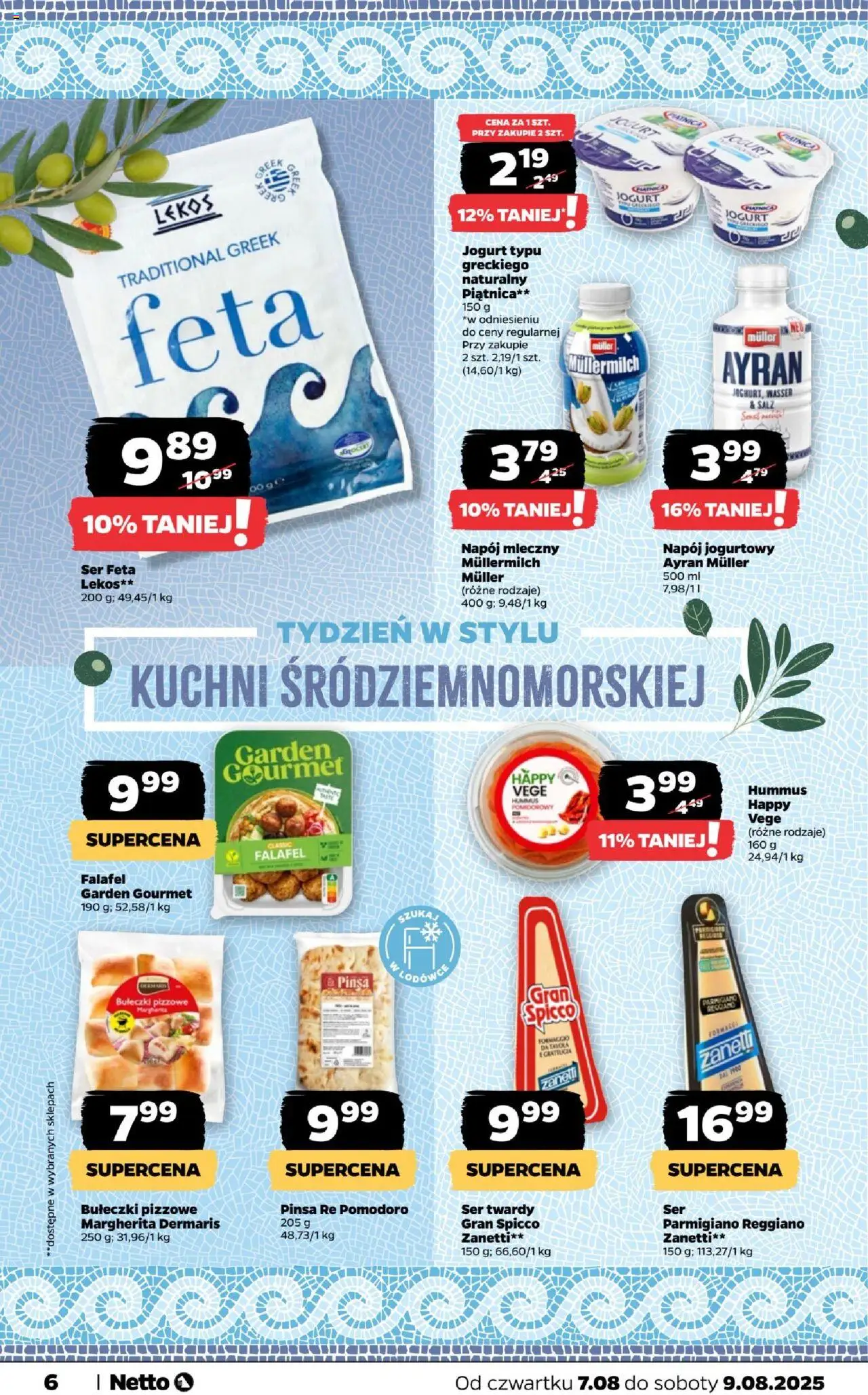 Netto gazetka - Spożywcza od 07.08.2025 | Strona: 6 | Produkty: Hummus, Ser, Jogurt, Ser feta