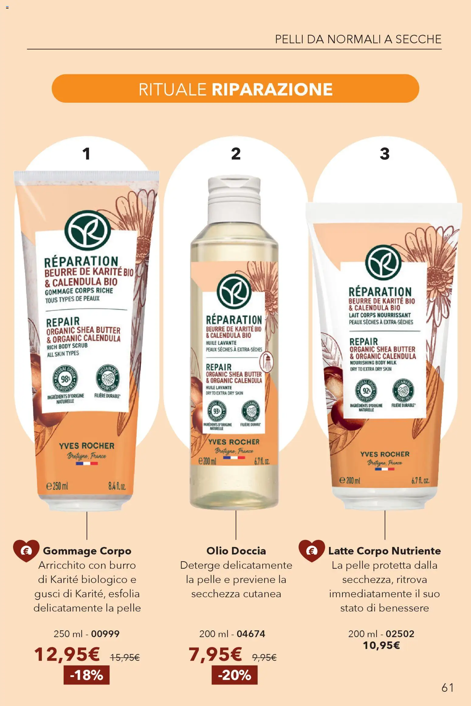 Volantino Yves Rocher del 17.02.2026 | Pagina: 61 | Prodotti: Latte, Olio, Burro, Doccia