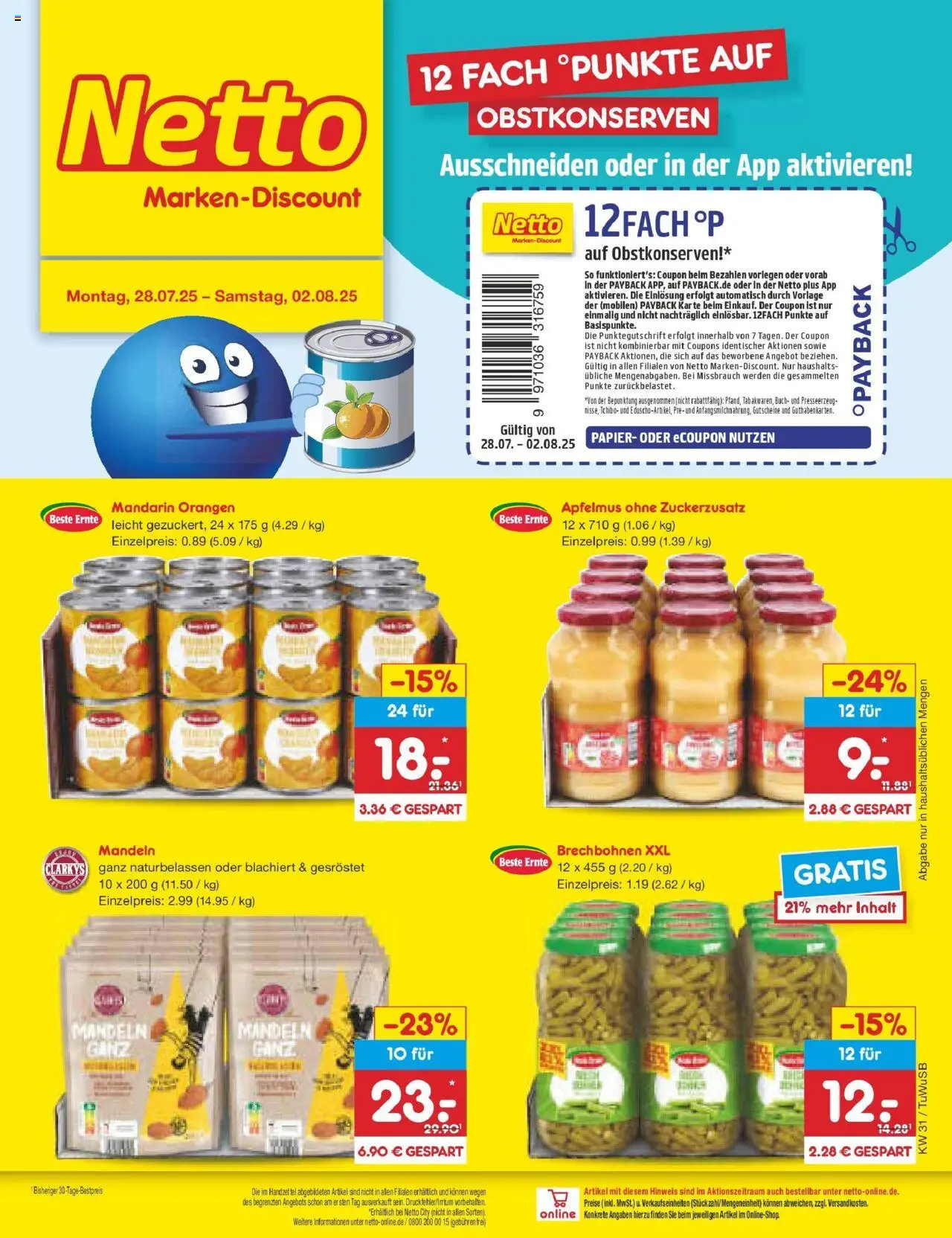 Netto Marken-Discount prospekt Calw-Stammheim	 - gültig ab dem 27.07.2025 | Seite: 36 | Produkte: Orangen, Mandeln
