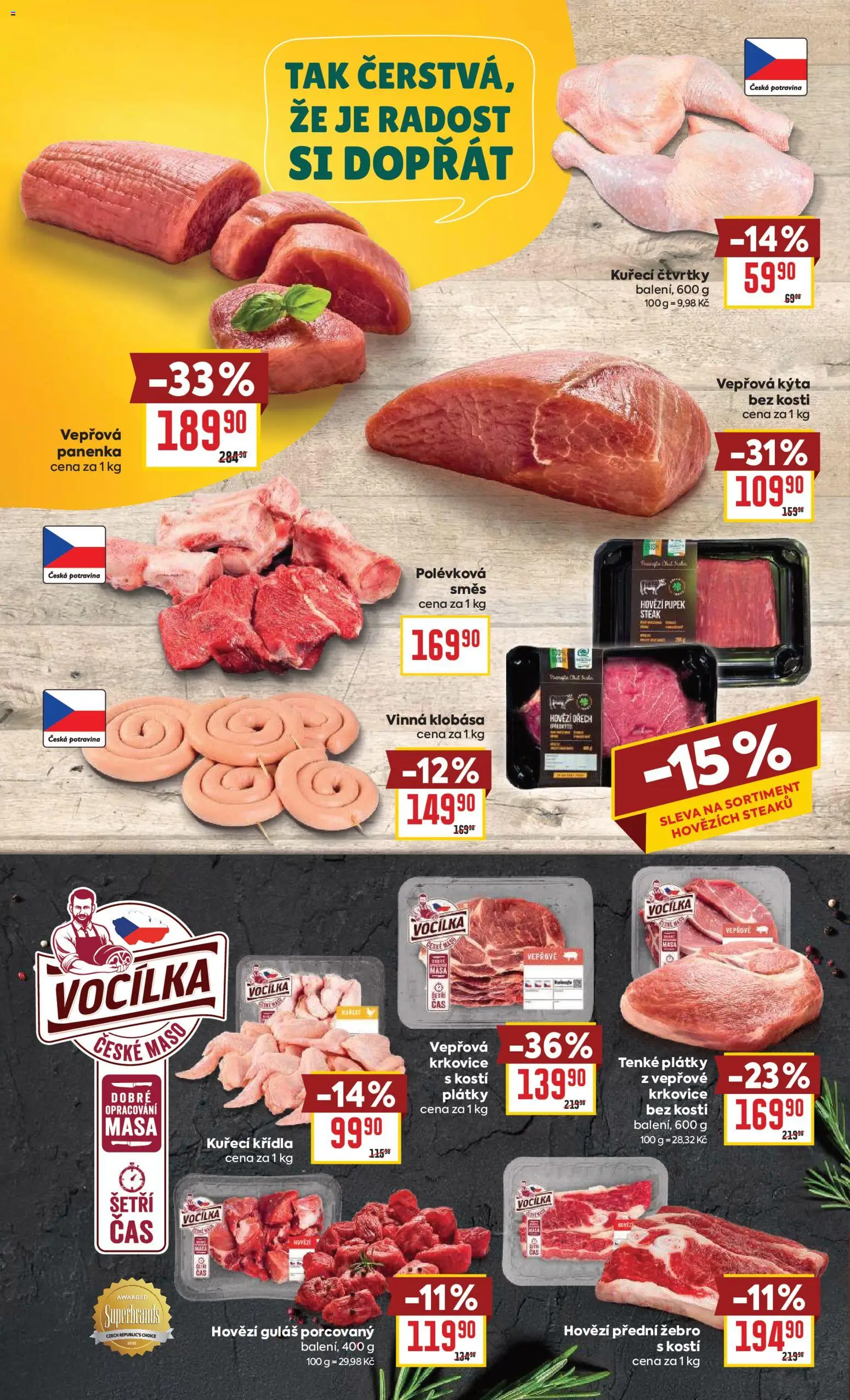 Billa Velký leták od 18.02.2026 | Strana: 8 | Produkty: Vepřová panenka, Guláš, Vepřová Kýta, Kýta