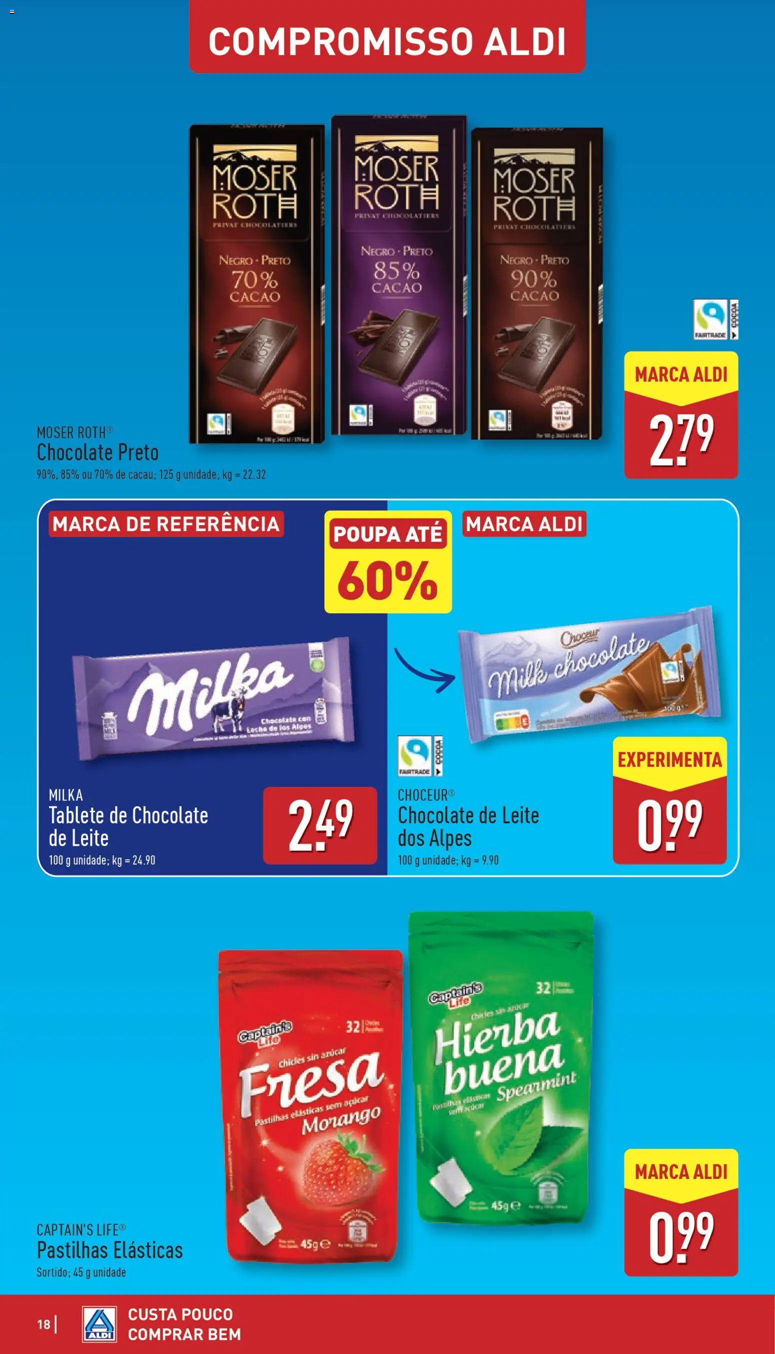 Aldi folheto │ válido de 05.01.2026 | Página: 18 | Produtos: Leite, Chocolate, Açúcar