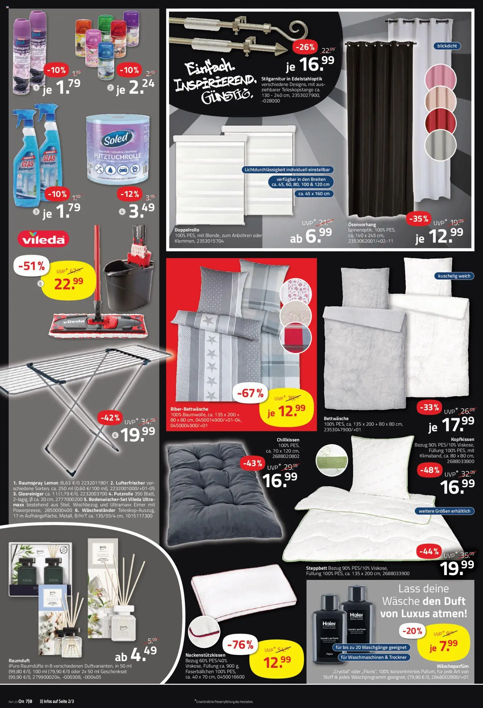 Roller - Black Friday – gültig ab 16.11.2025 | Seite: 12 | Produkte: Trockner, Bettwäsche, Kopfkissen, Waschestander