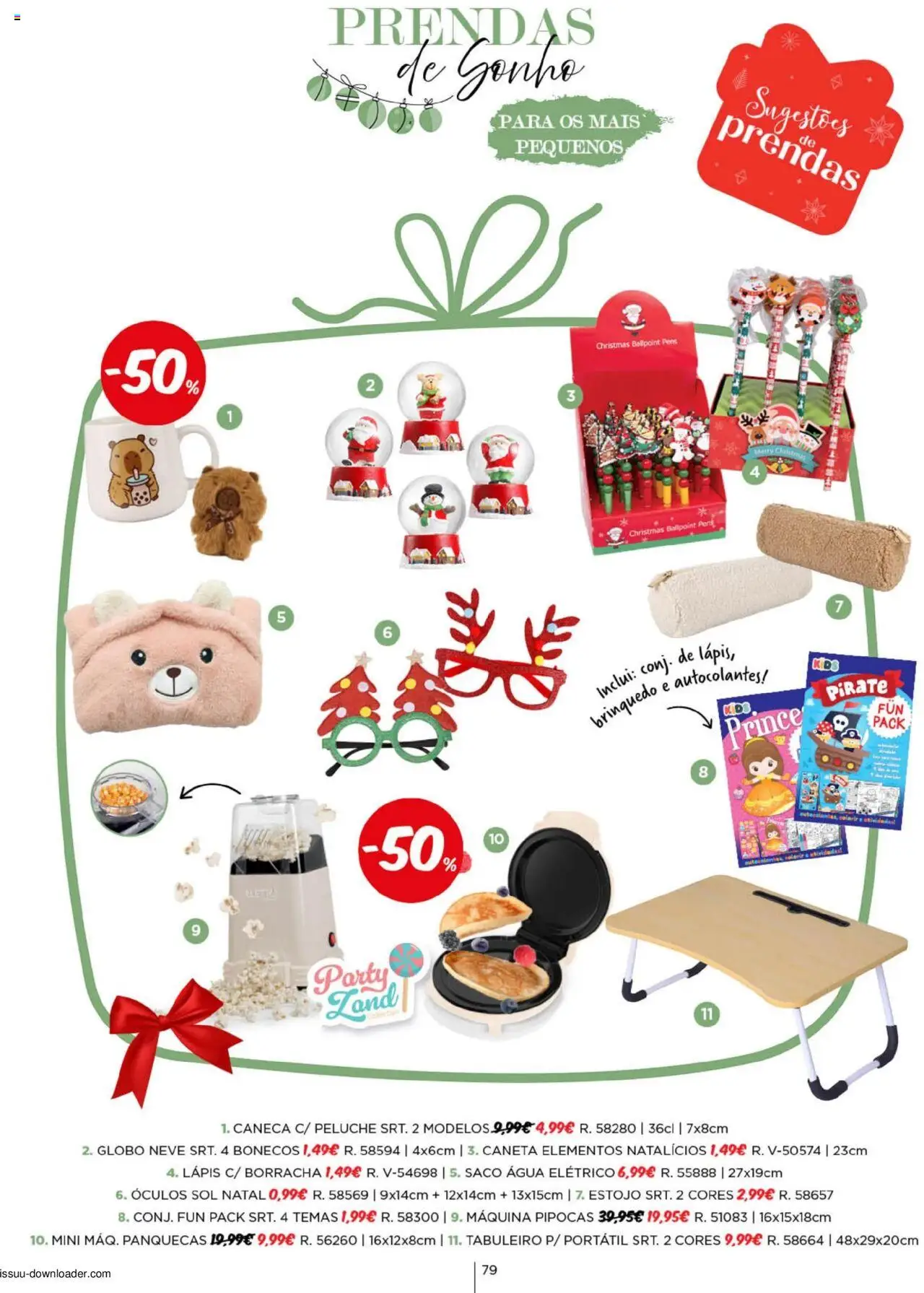 Espaço Casa Catálogo de Natal 2025 │ válido de 11.10.2025 | Página: 79 | Produtos: Agua, Óculos, Pipocas, Panquecas