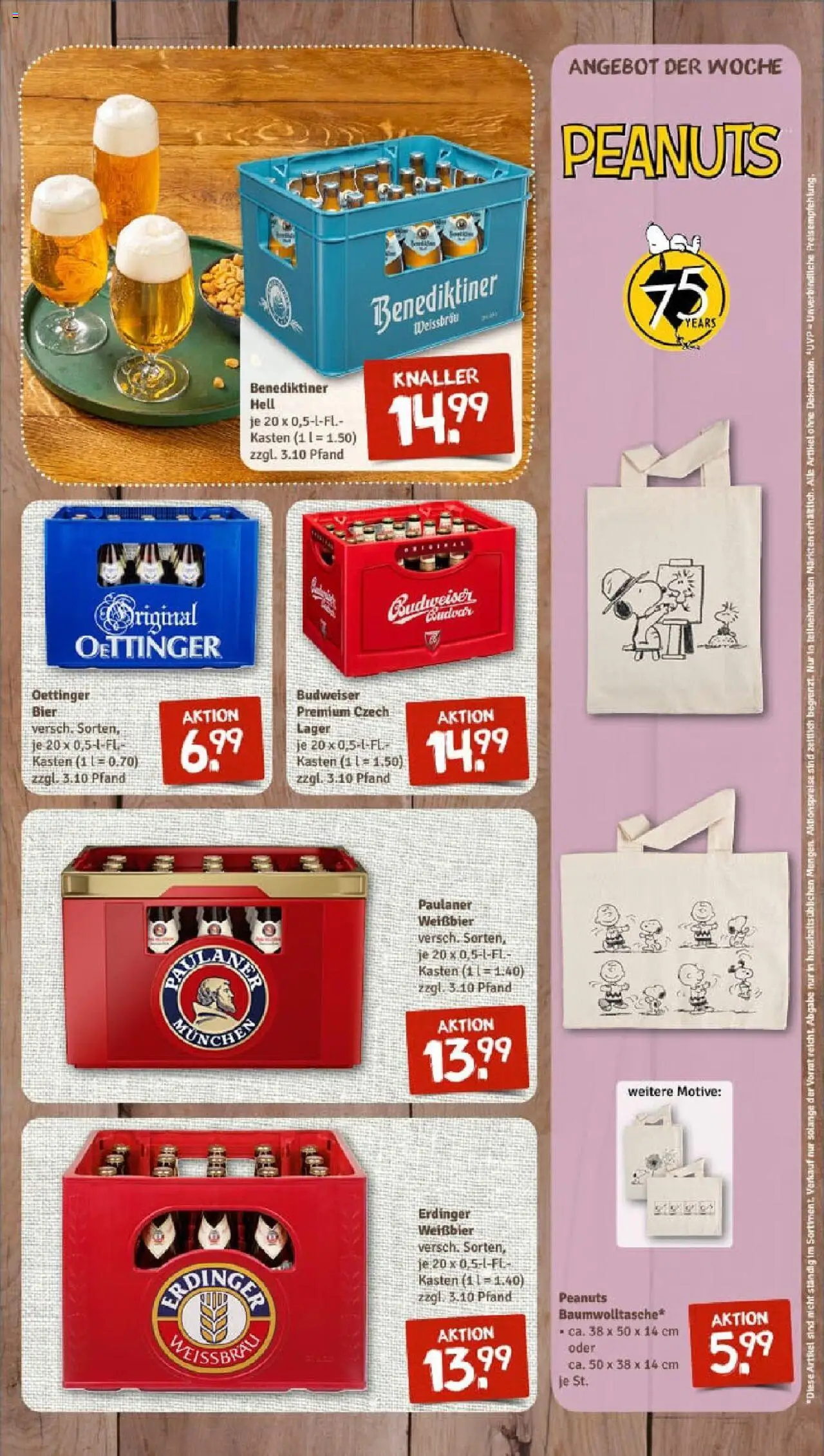 Rewe prospekt Waldmünchen	 - gültig ab dem 06.07.2025 | Seite: 7 | Produkte: Weißbier, Oettinger, Benediktiner hell, Budweiser