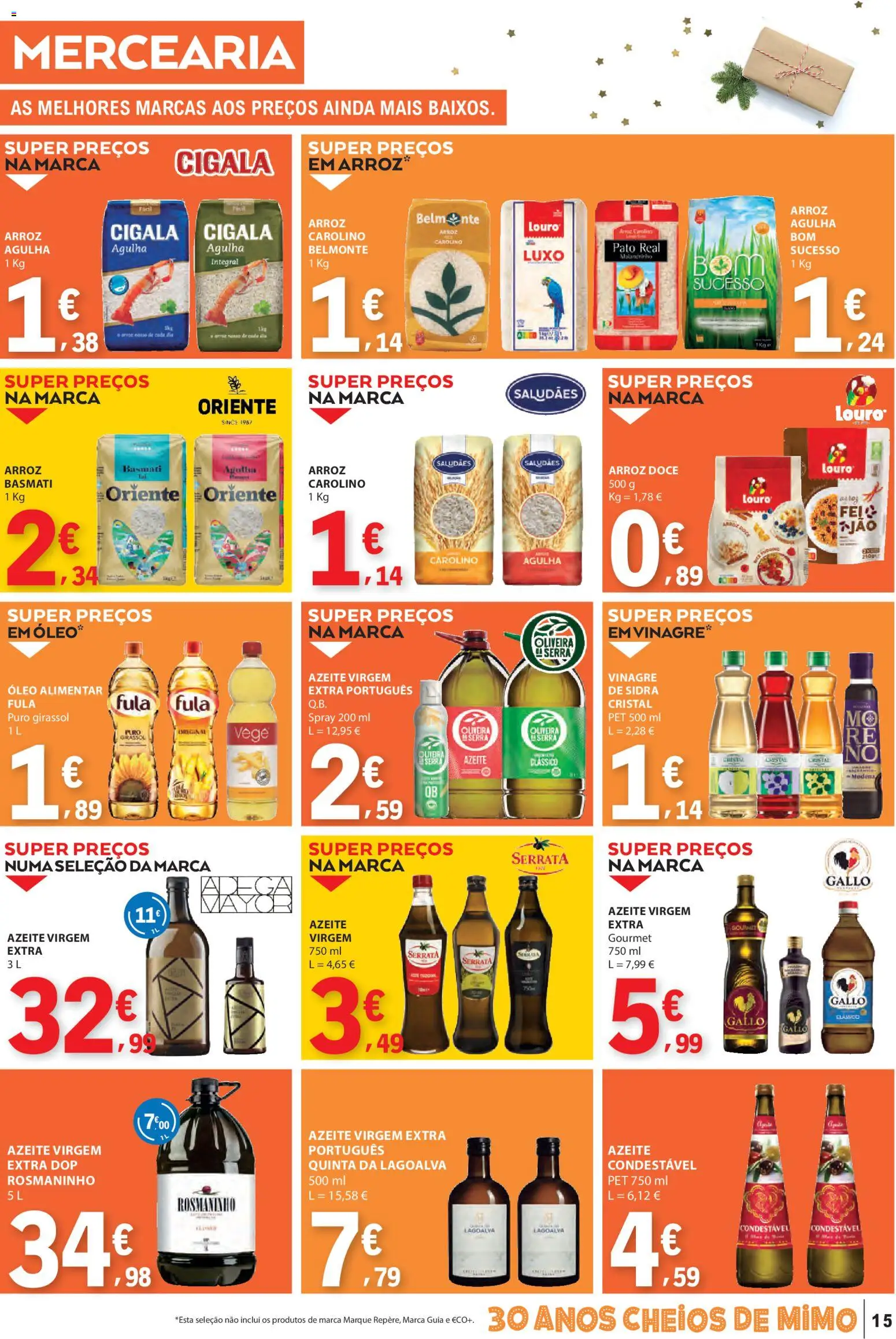 E.Leclerc folheto │ válido de 18.12.2025 | Página: 15 | Produtos: Vinagre, Arroz basmati, Louro, Arroz