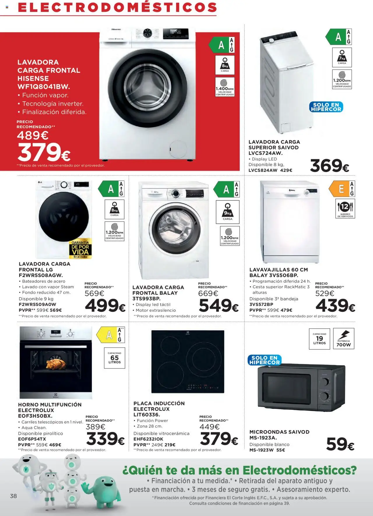 Hipercor catálogo │ válido desde el 19.06.2025 | Página: 43 | Productos: Lavadora, Horno, Lavavajillas, Bandeja