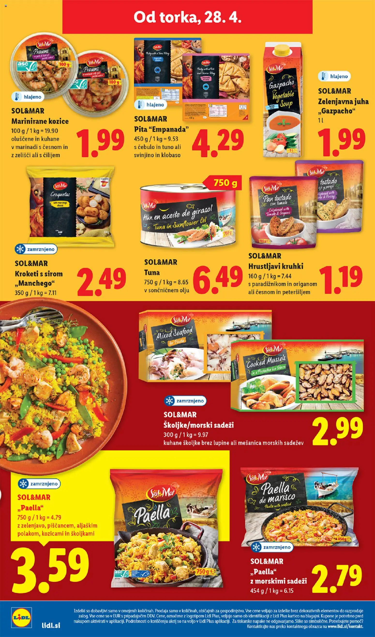 Novi Lidl katalog ponudbe – veljaven od 23.04.2026 | Stran: 64 | Izdelki: Školjke, Tuna, Sok, Sol
