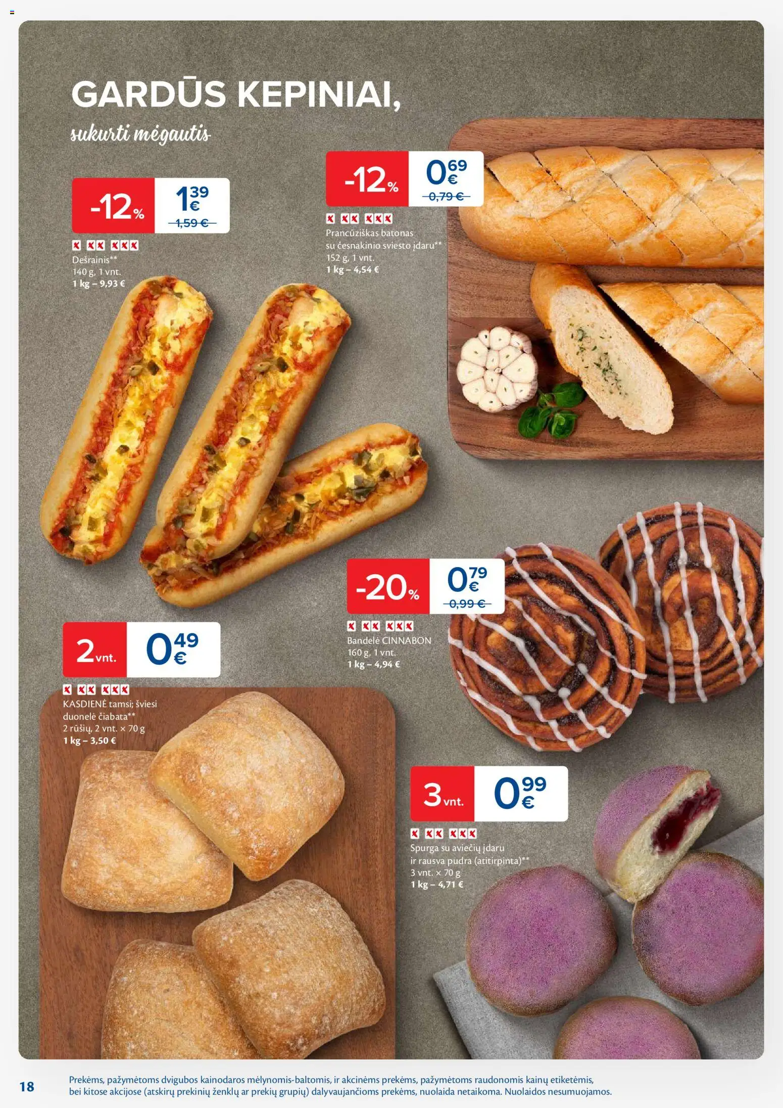 MAXIMA akcijos nuo 18.11.2025 | Puslapis: 18 | Prekių: Batonas, Pudra, Spurga, Bandelė
