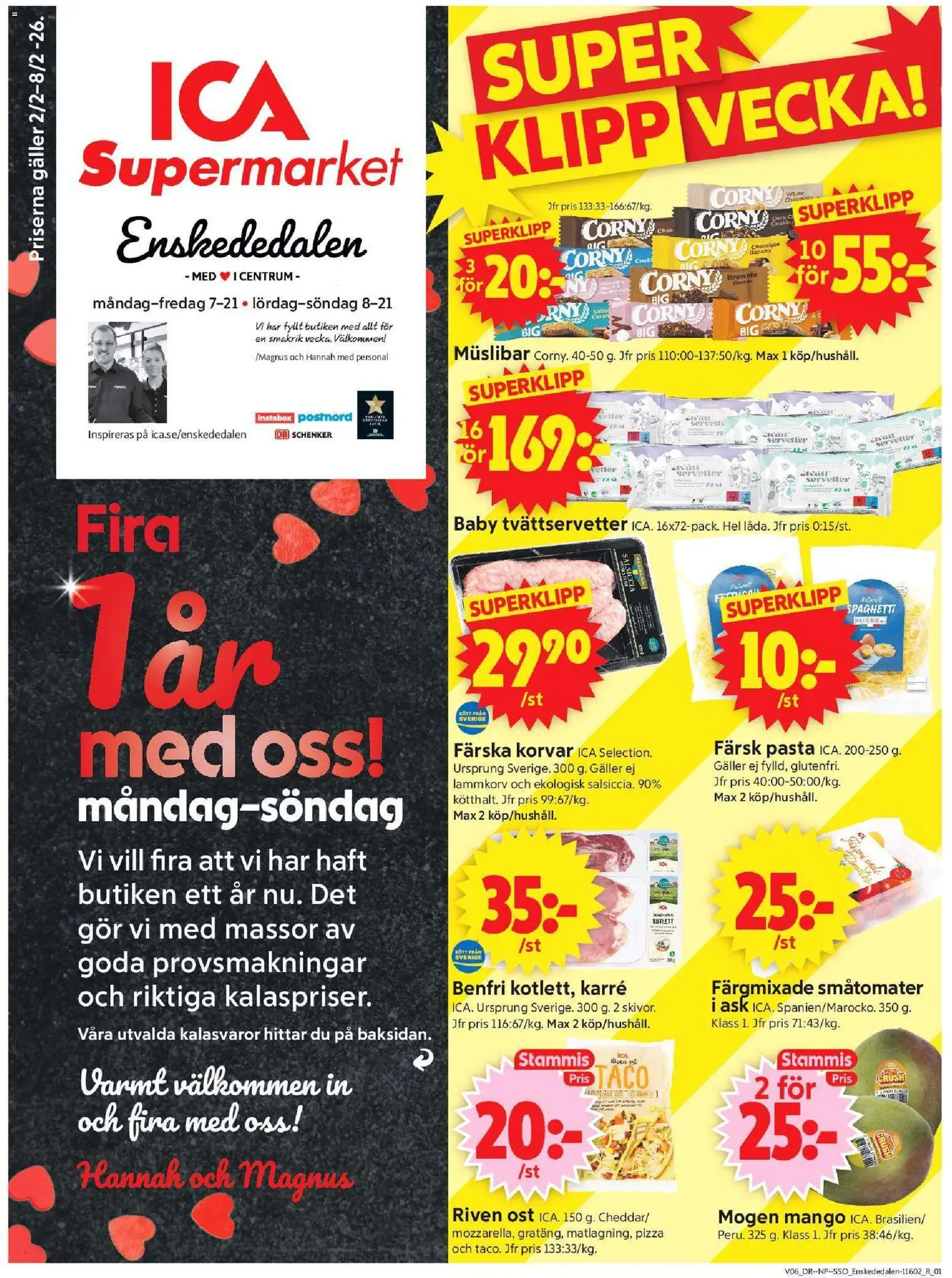 ICA Supermarket reklamblad aktuell från 02.02.2026 | Sida: 1