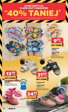 Netto gazetka - Non Food od 10.07.2025 | Strona: 8 | Produkty: Buty, Klapki, Japonki, Klapki damskie